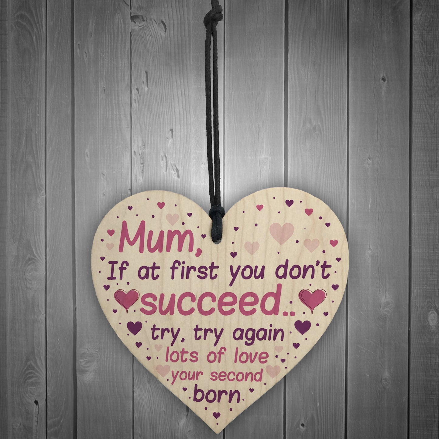 Funny Joke Mothers Day Gift From Daughter Son Wooden Heart Gift
