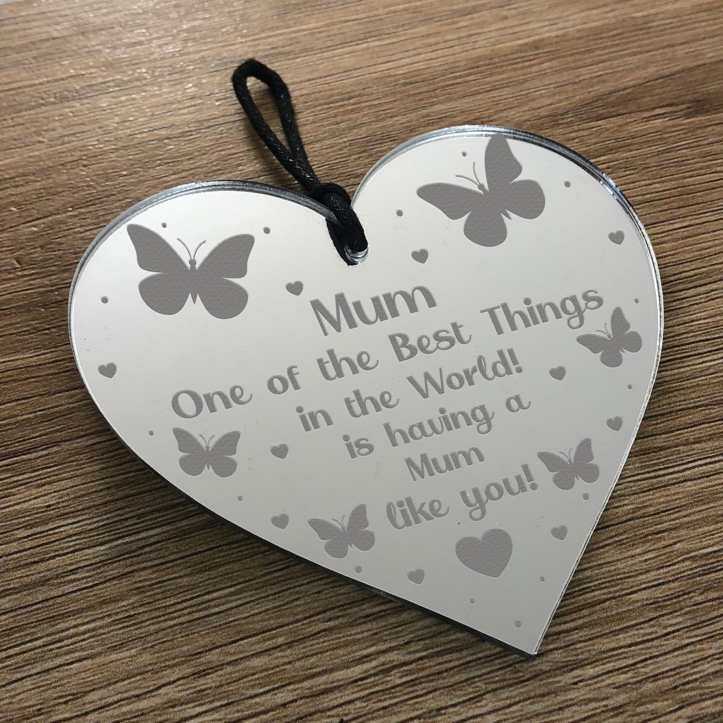 Mum Gift Engraved Hanging Heart Gift For Mum Birthday Christmas