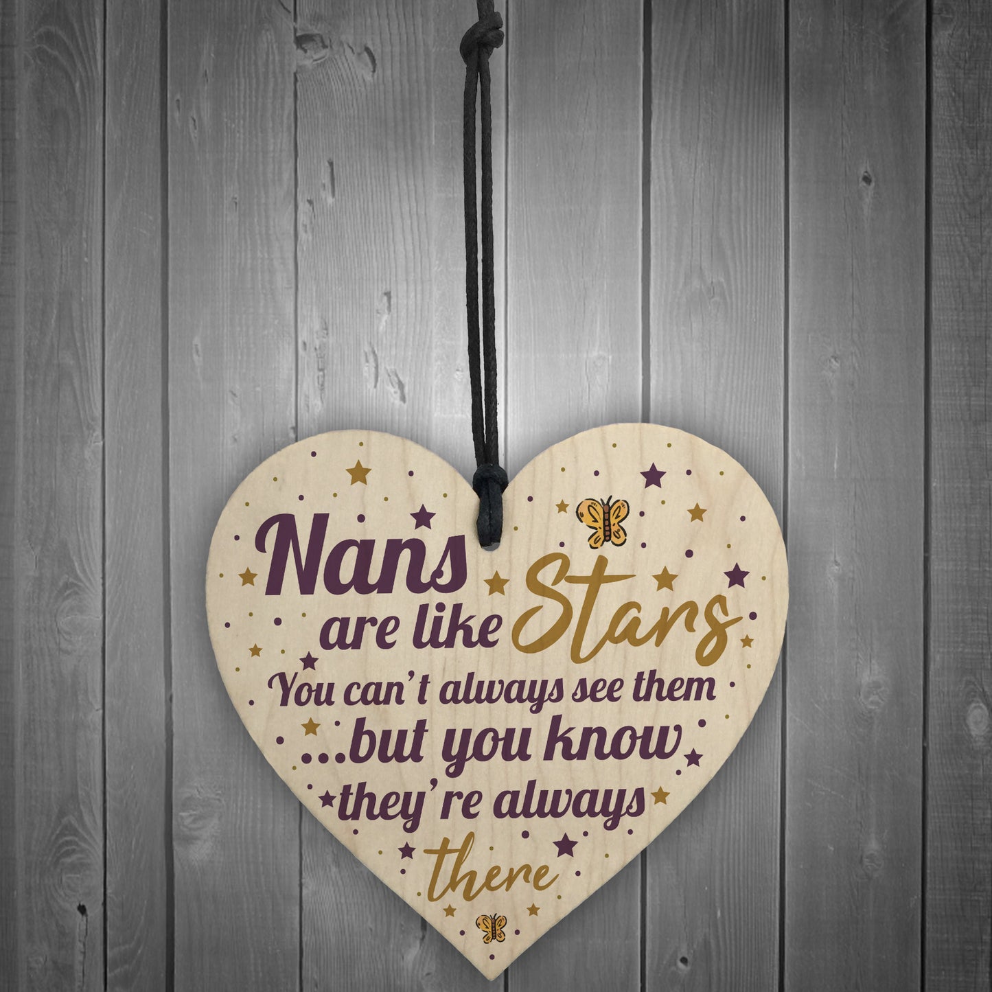 Nan Gift For Christmas Birthday Heart Plaque Keepsake THANK YOU