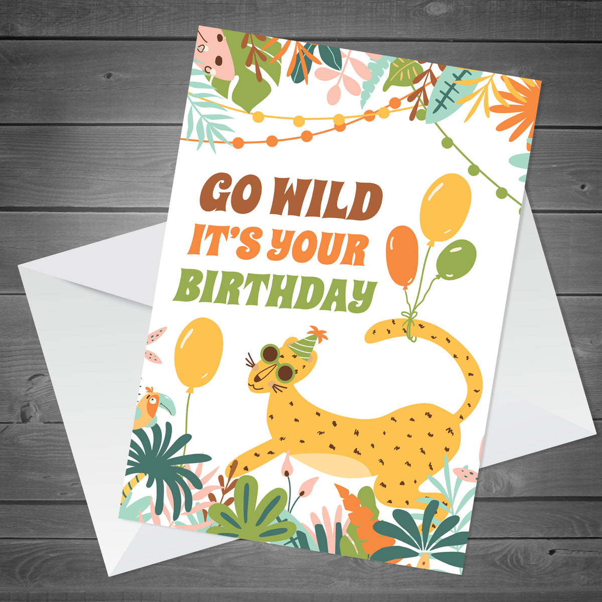 It's Your Birthday Cute Funny Animal Print Birthday Card