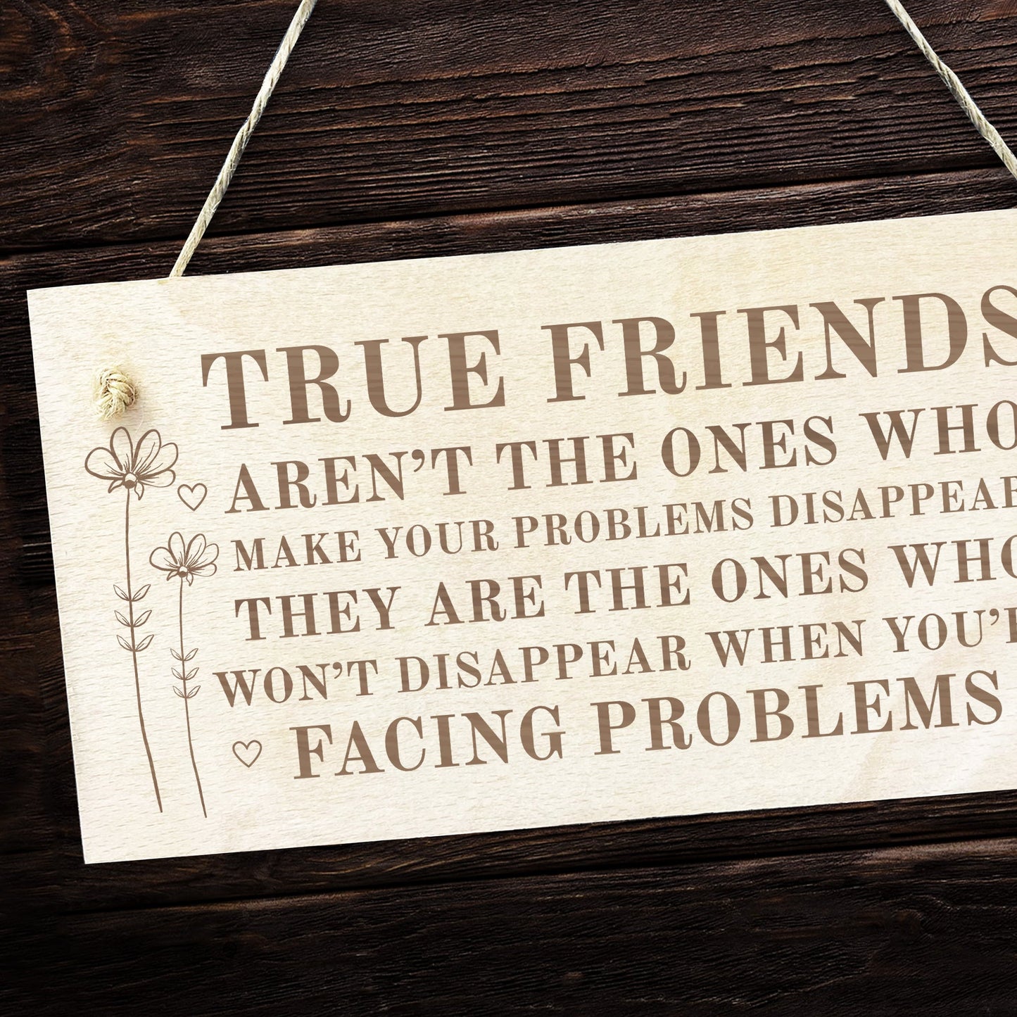 Best Friend Friendsip Plaque Engraved Wooden Sign Frendship Gift