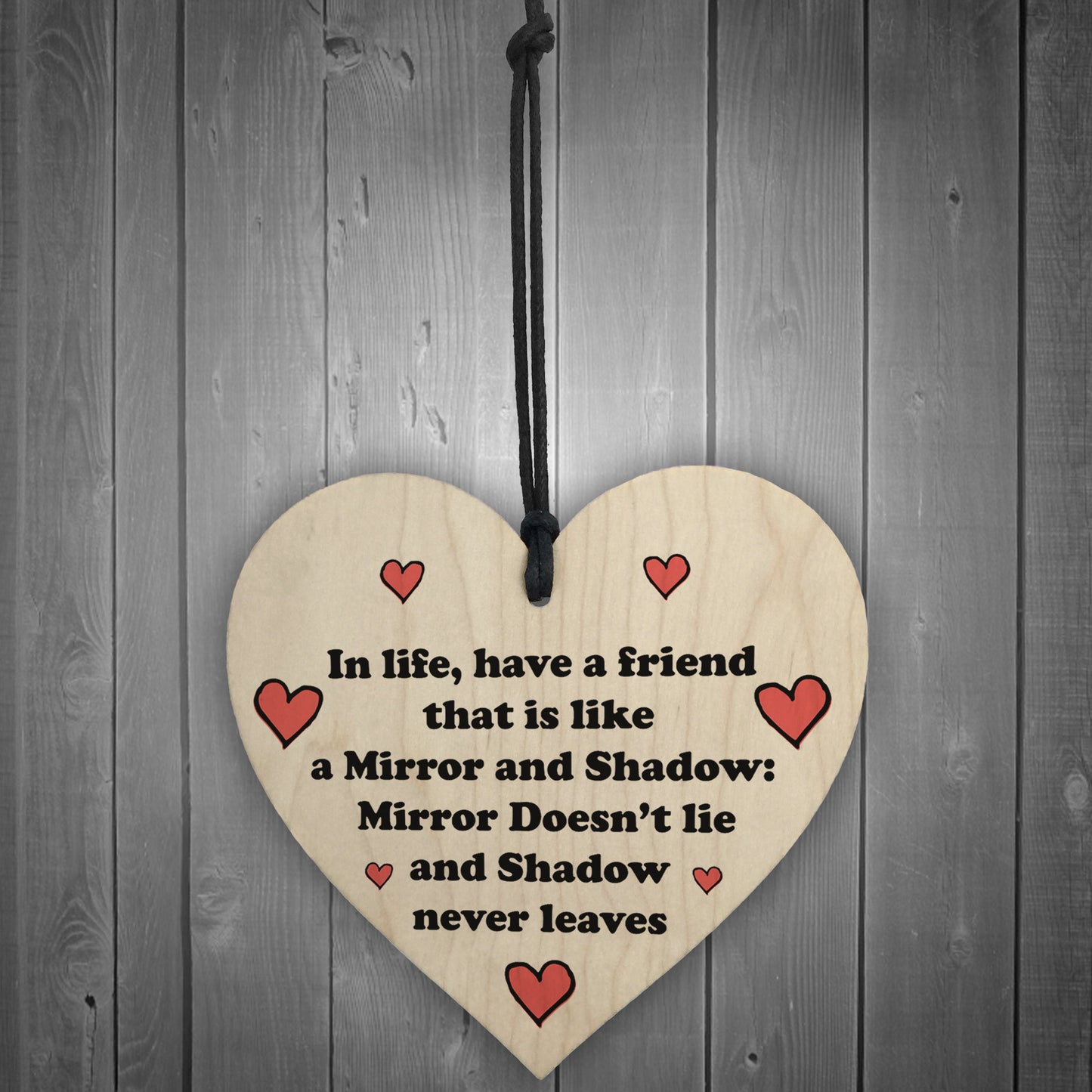 Friendship Gift For Best Friend Christmas Birthday Wood Heart