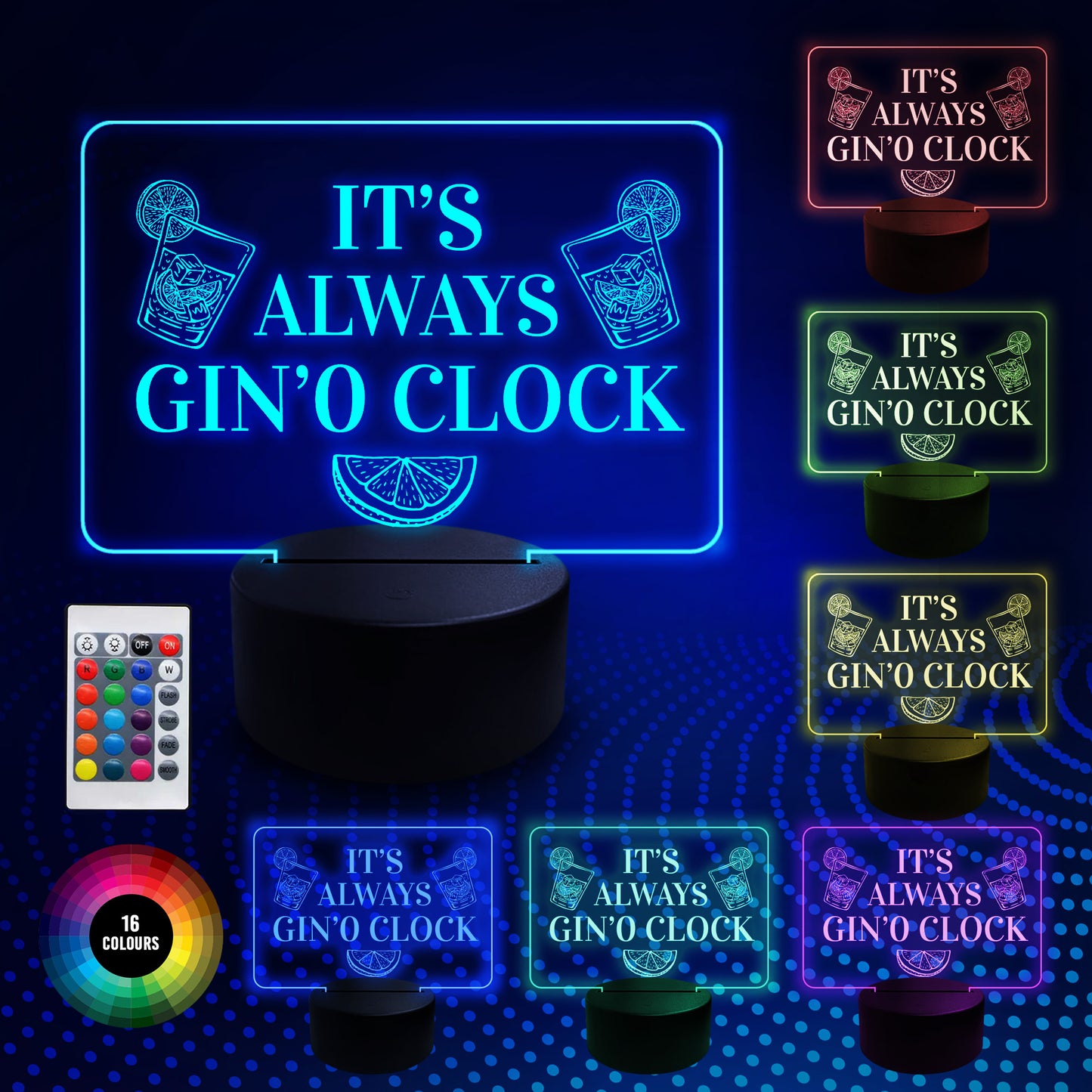 Gin Signs And Plaques GIN O CLOCK Sign Funny Alcohol Home Bar