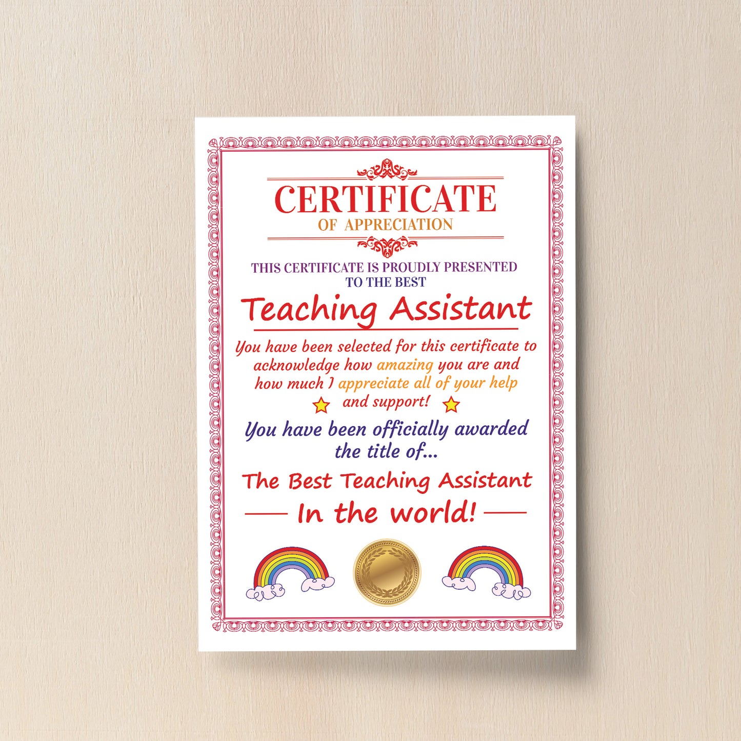 Teaching Assistant Gifts Thank You Gift For TA Gift For Him Her