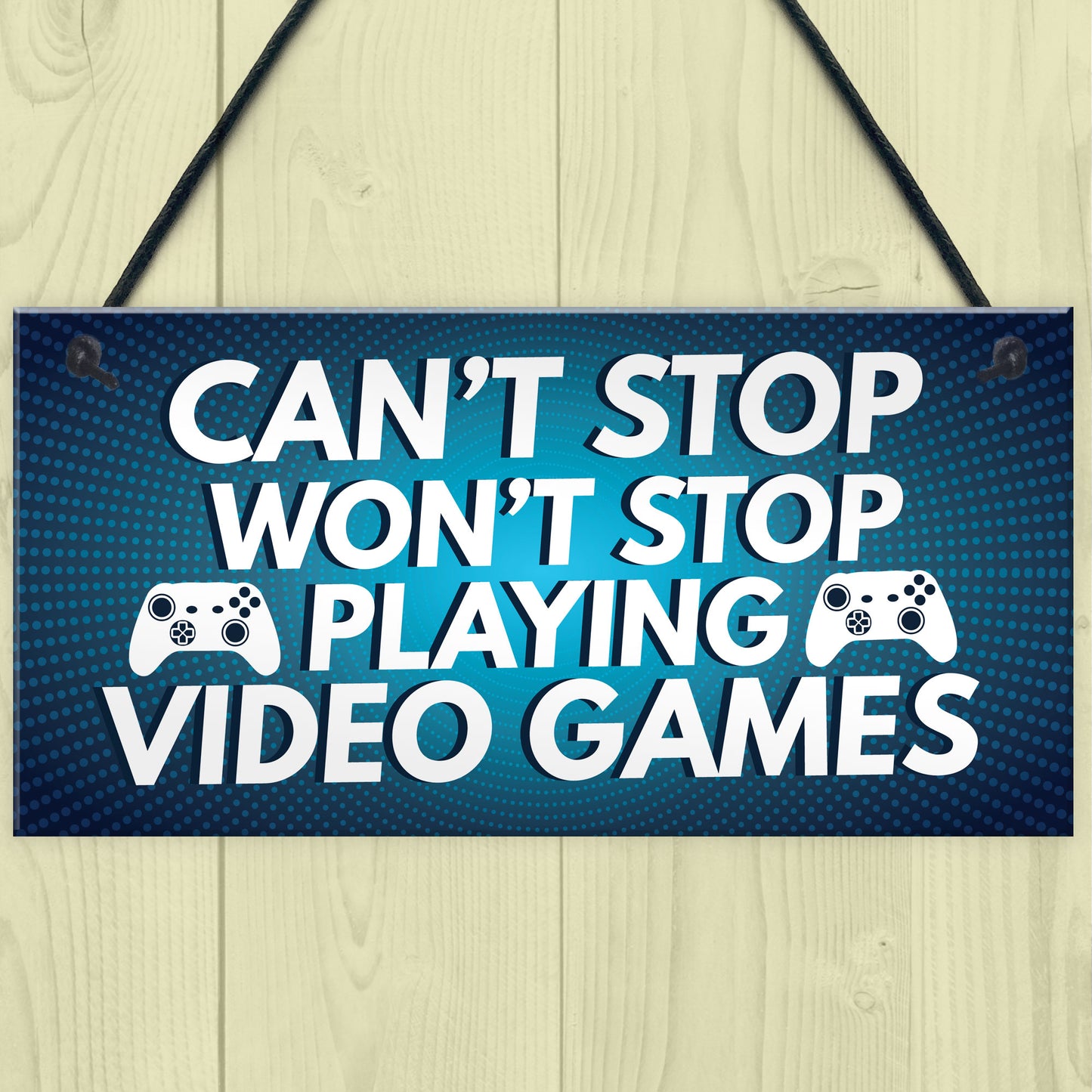 Gaming Sign Retro Hanging Plaque For Boys Bedroom Man Cave Sign