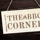 BBQ Corner BBQ Sign For Garden Hanging Wood Engraved Sign
