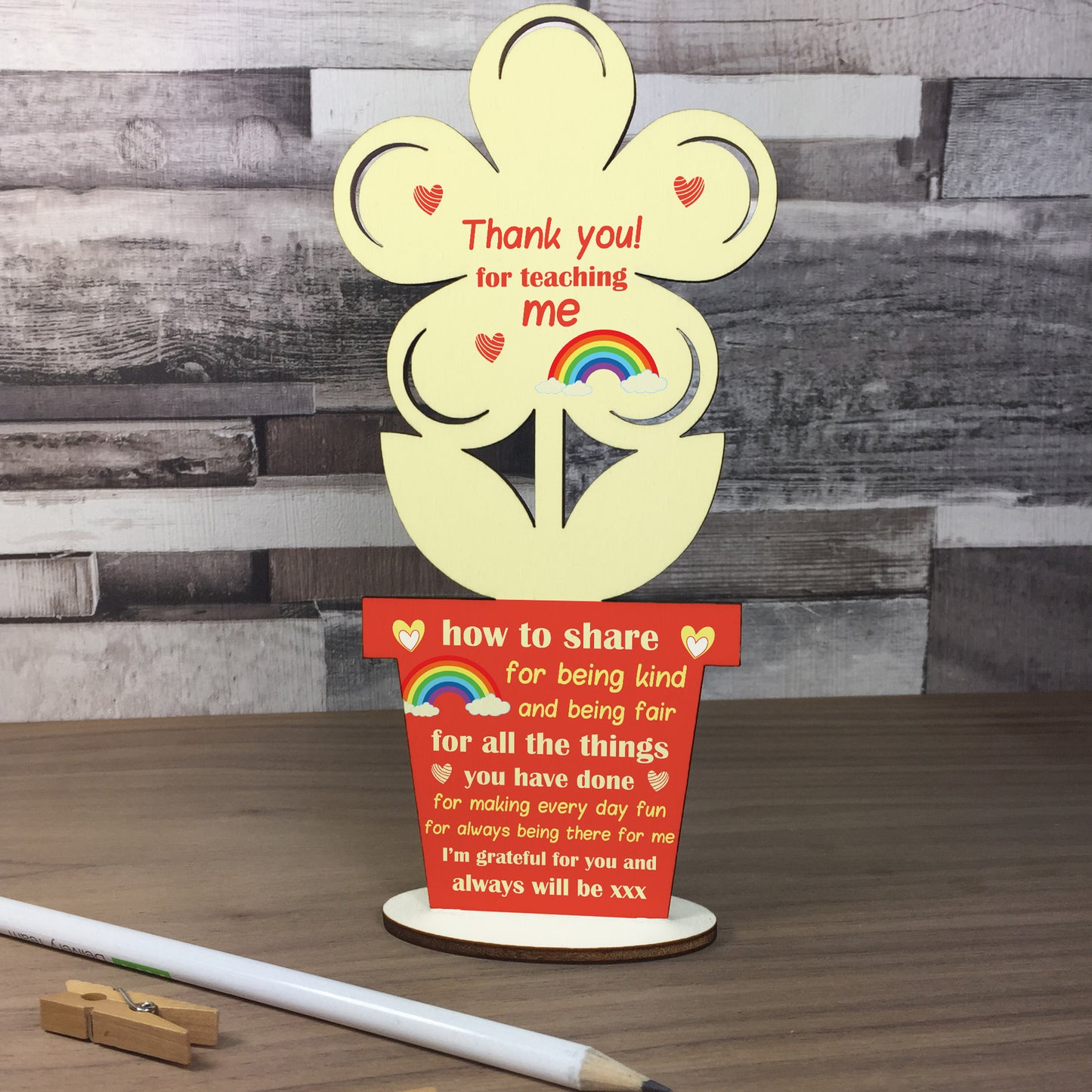 Leaving Pre-School Nursery Thank You Gift For Teacher Flower