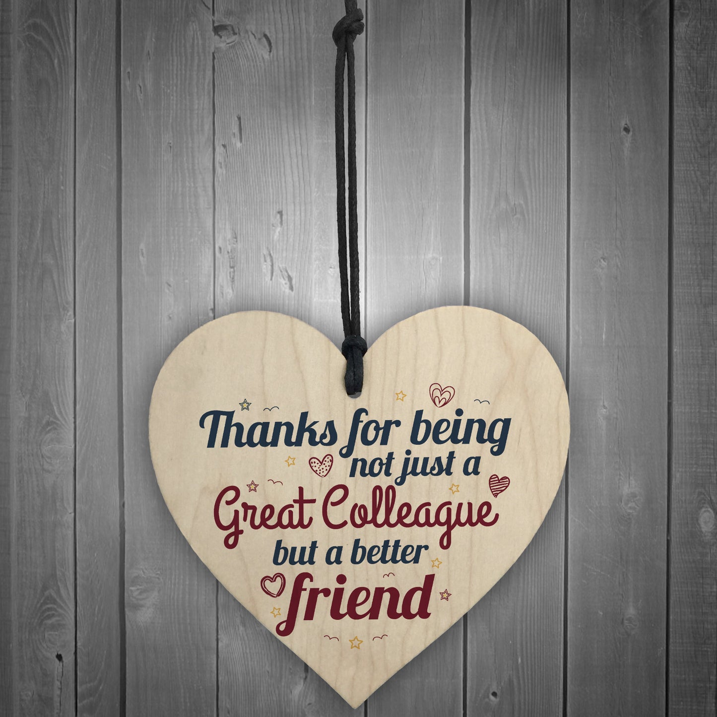 Great Colleague Friendship Novelty Wood Heart Leaving Gift Sign