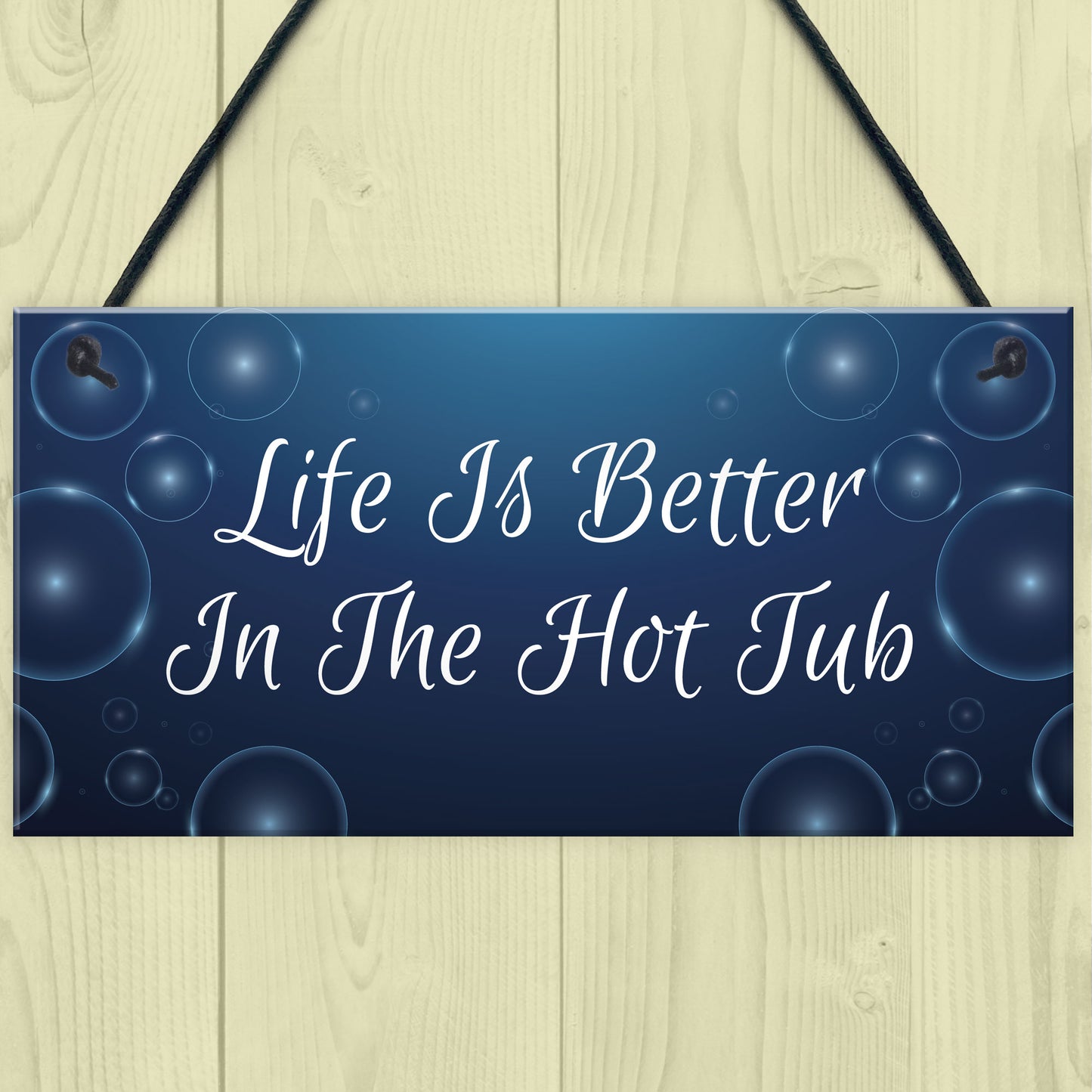 Quirky Hot Tub Sign Hanging Garden Summerhouse Shed Sign