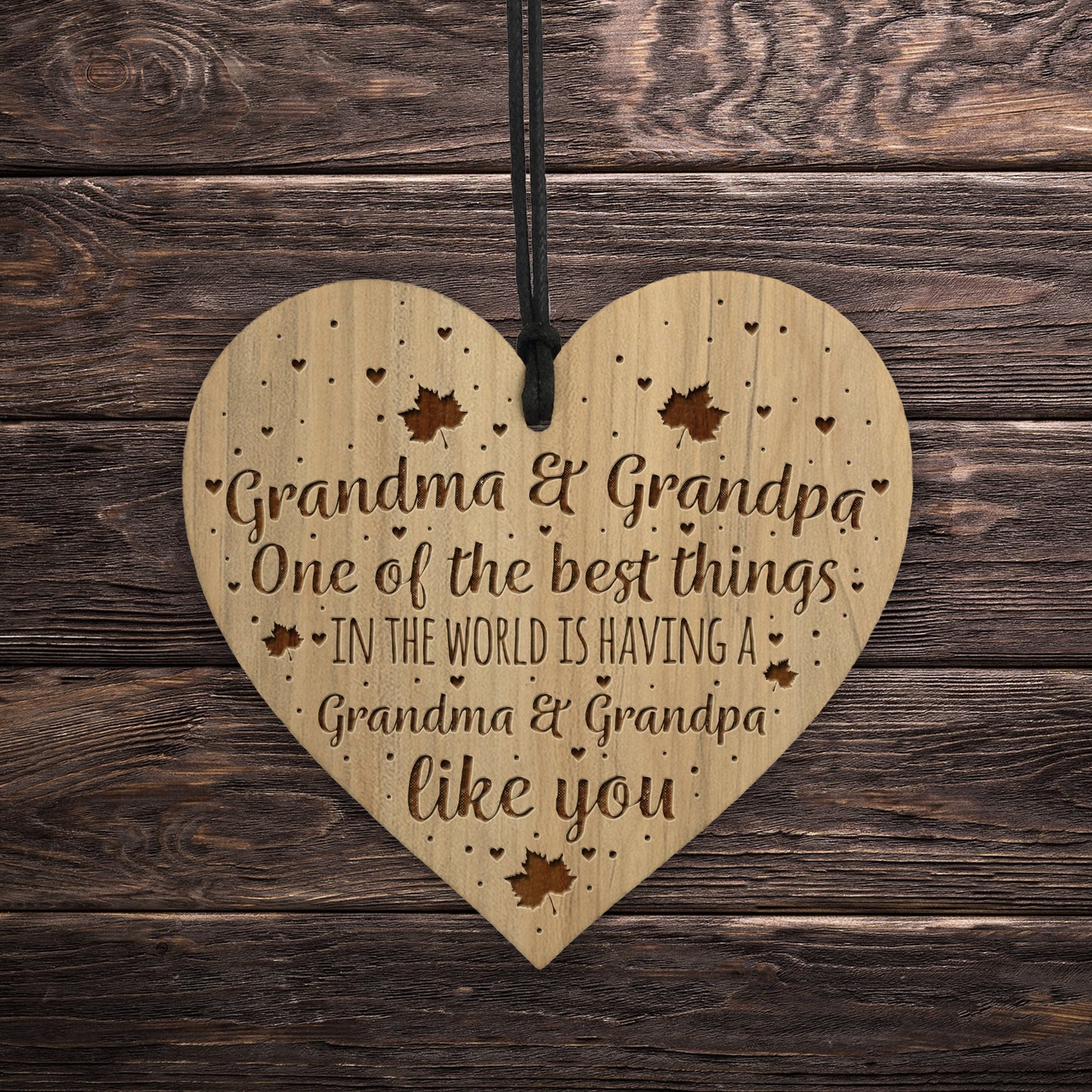 Grandma And Grandpa Gift For Birthday Christmas Engraved Heart