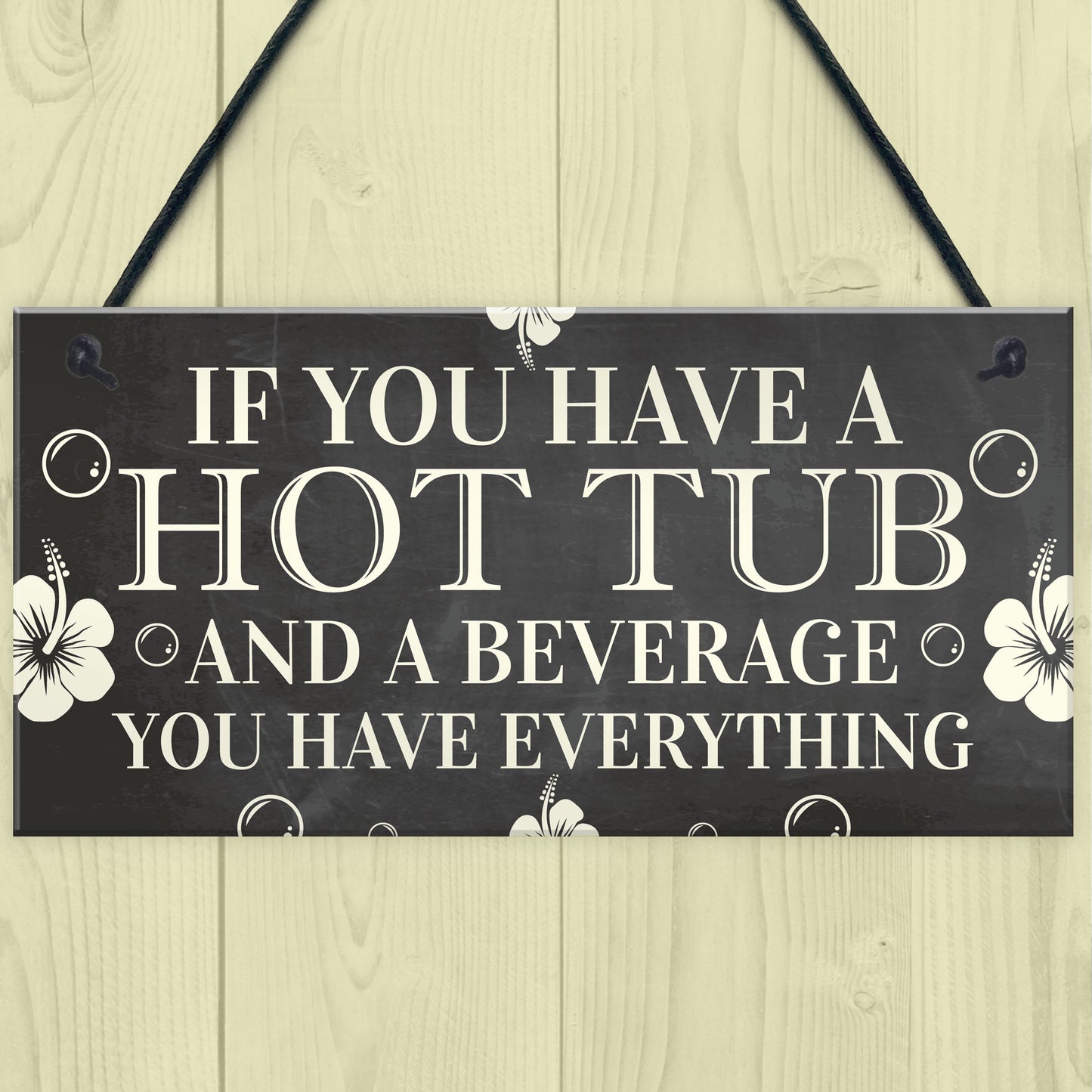 Hot Tub Sign Funny Garden Sign Summer House Plaque Alcohol Gift