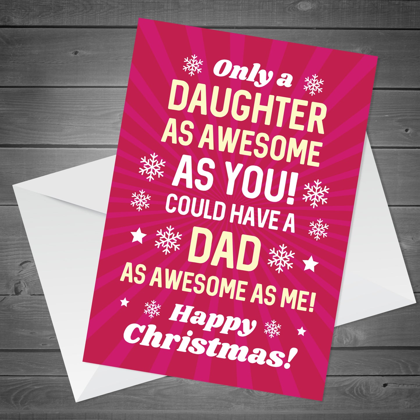 Funny Christmas Card For Daughter From Dad Novelty Christmas