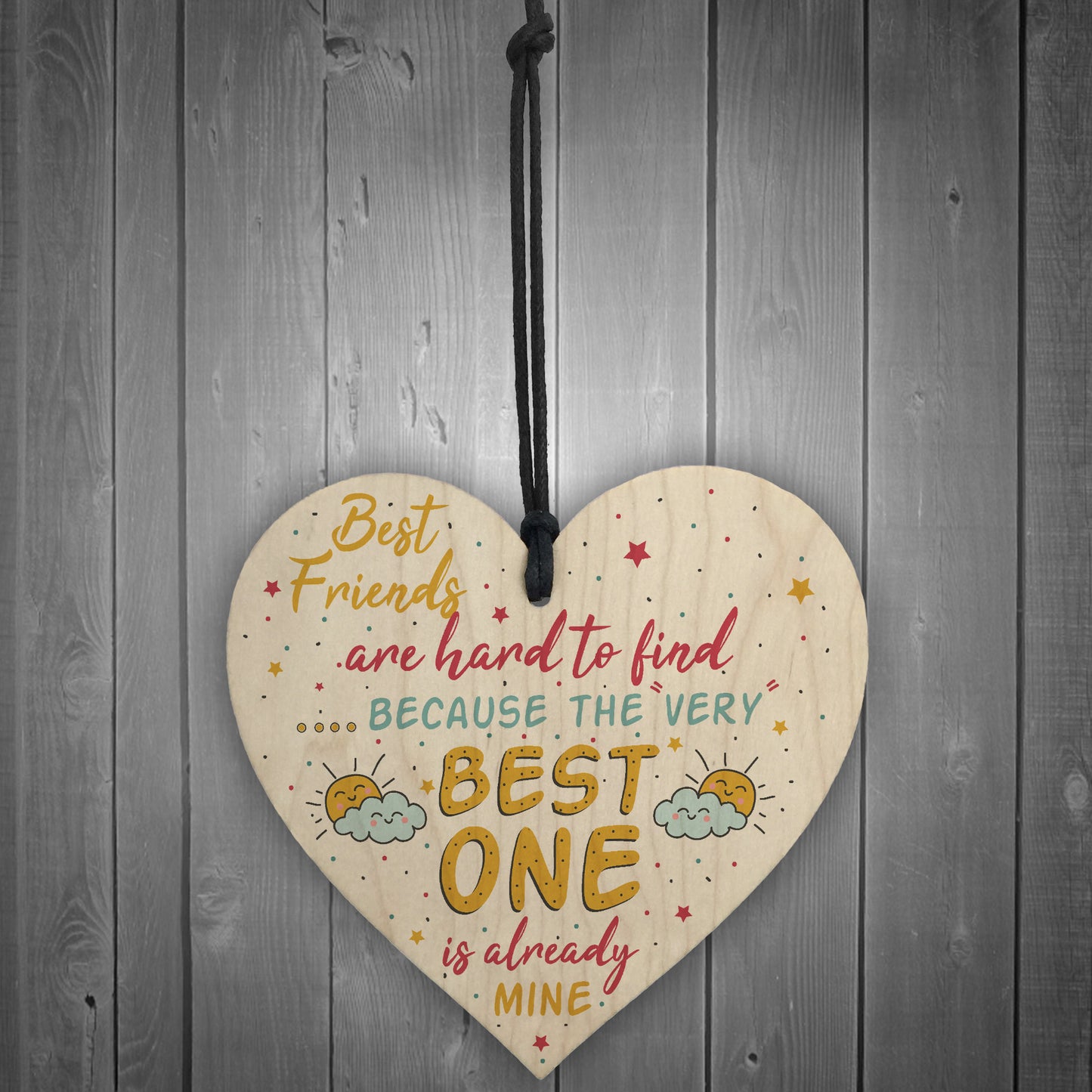 Best FRIEND Christmas Gifts Friendship Gift Wood Heart Thank You