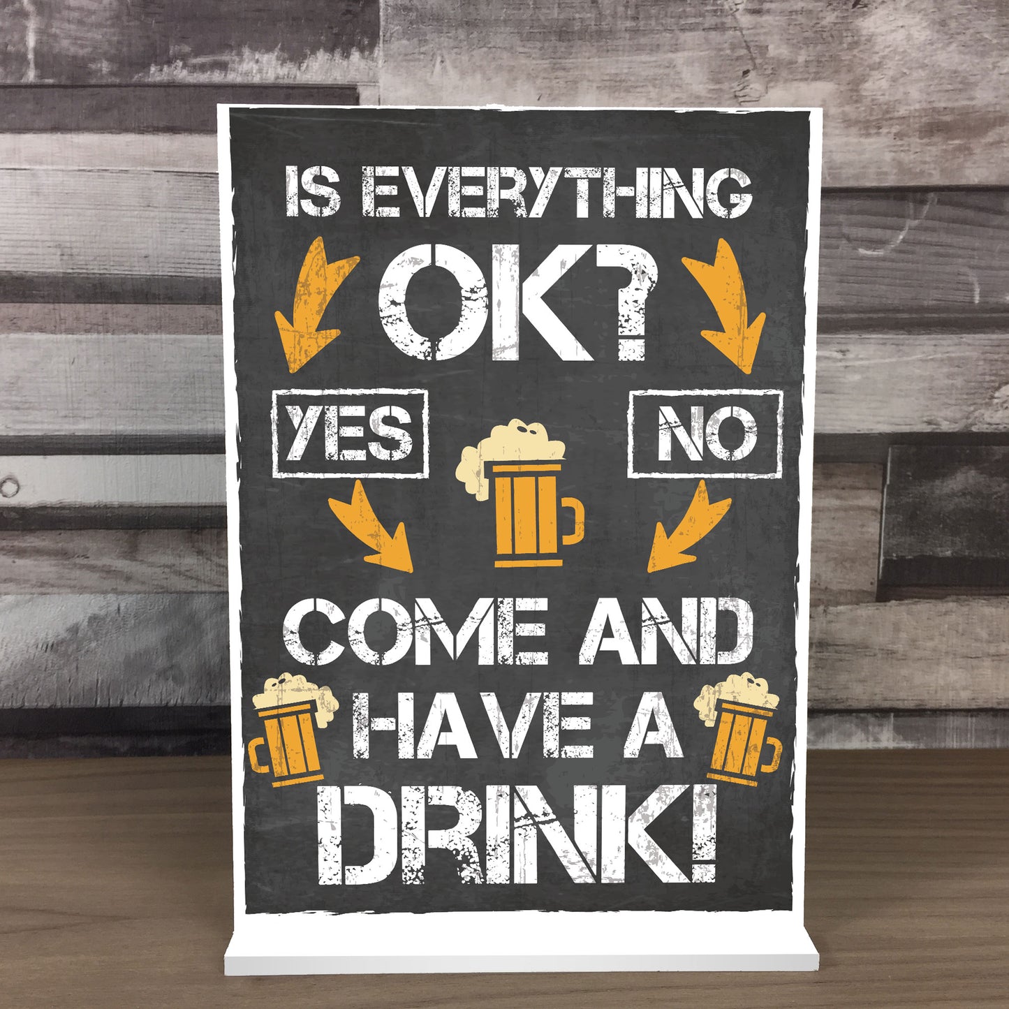 Everything Okay Novelty Bar Pub Drinking Sign Funny Alcohol Gift