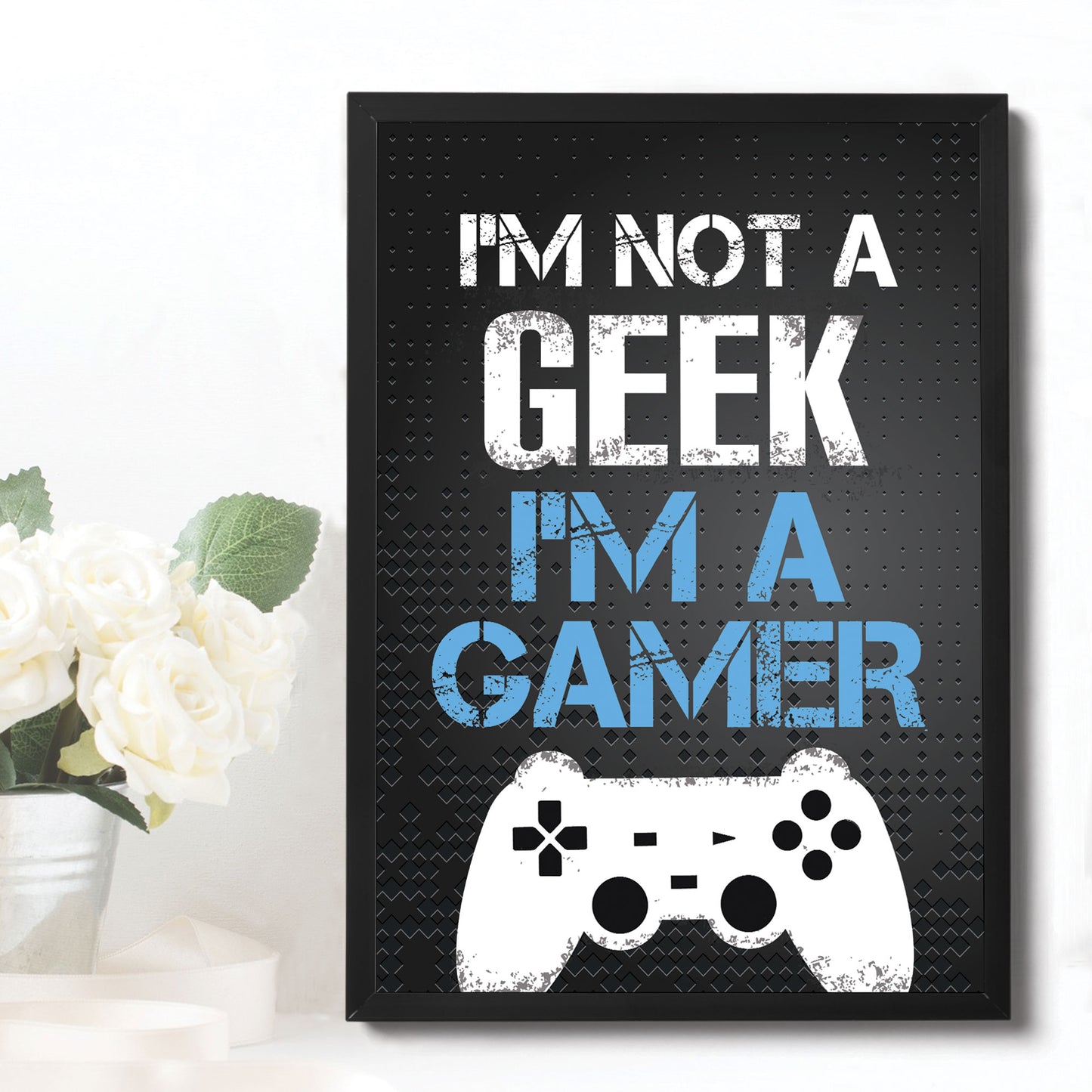 Not A Geek Gaming Sign Funny For Boys Bedroom Gamer Print Wall