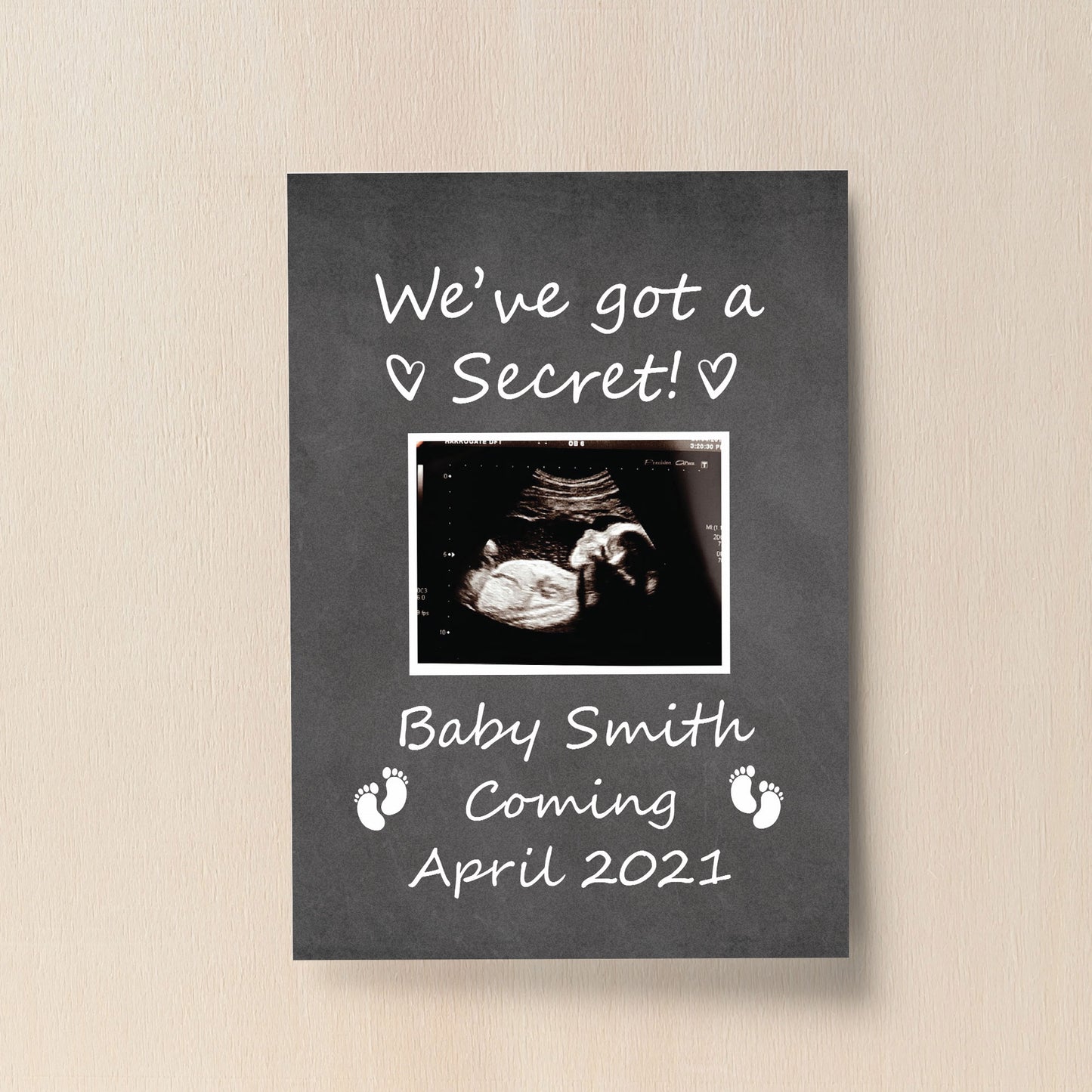 Personalised Baby Announcement Print Mummy Daddy To Be Gift