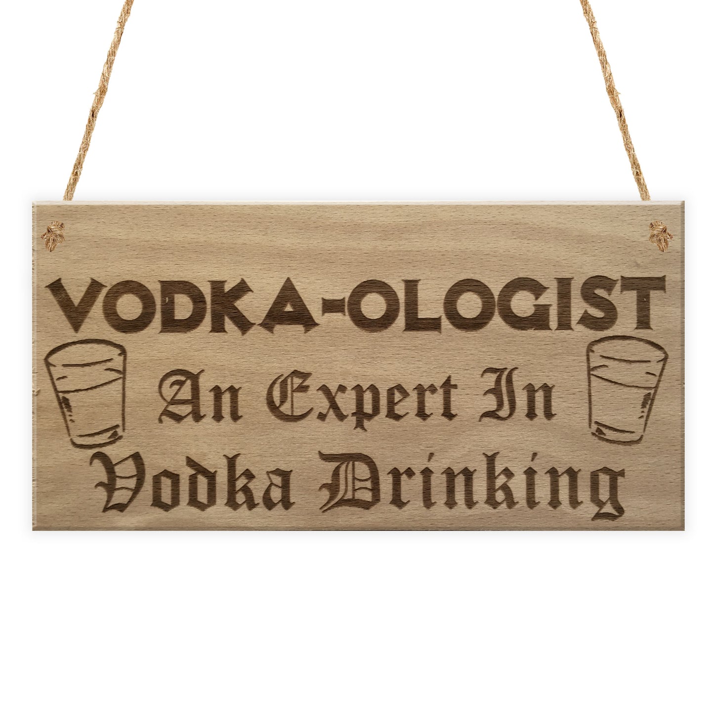 Vodka-Ologist Funny Alcohol Man Cave Friend Gift Hanging Plaque