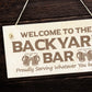 Backyard Bar Sign Wooden Engraved Sign Home Bar Sign Man Cave