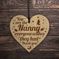 Nanny Gifts From Granddaughter Engraved Wood Heart Birthday