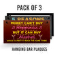 3 Pieces Funny Alcohol Hanging Bar Signs Plaque For Home Bar