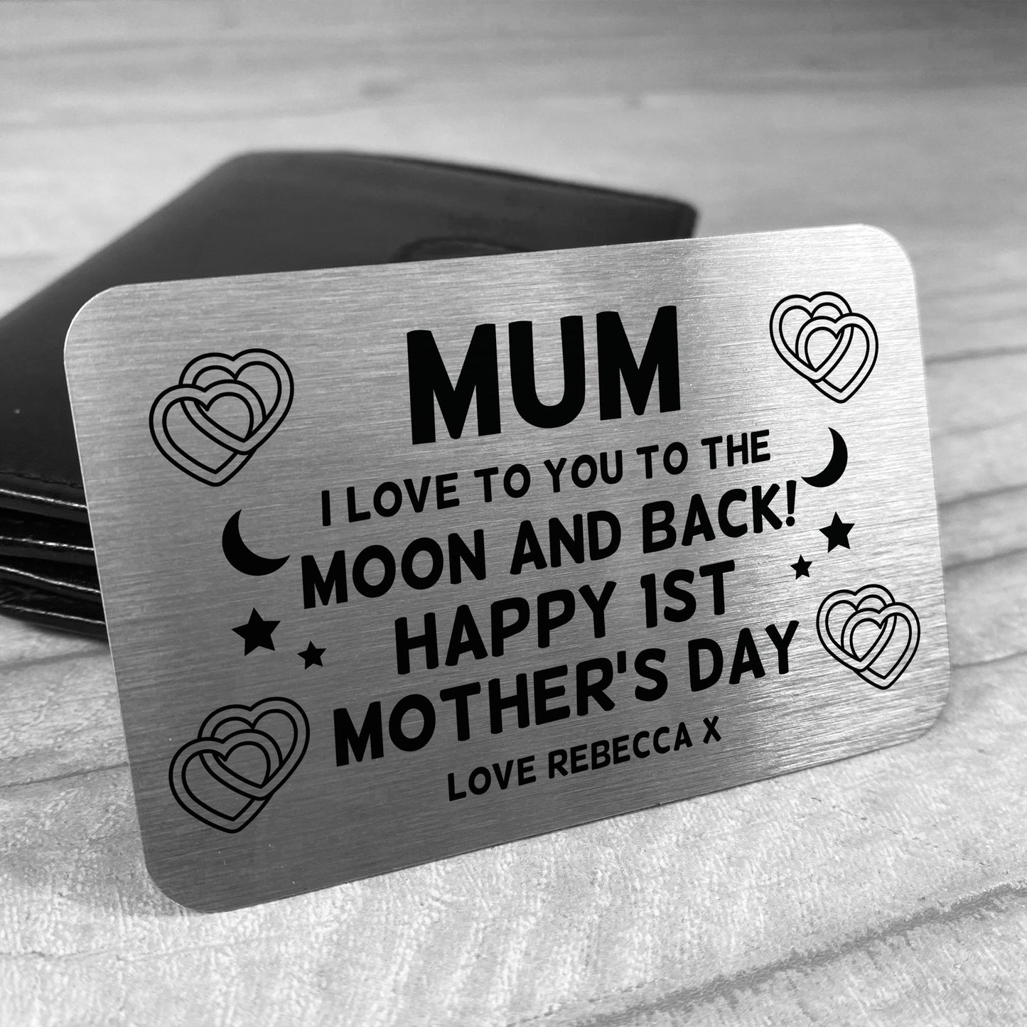 PERSONALISED 1st Mothers Day Gift From Daughter Son Wallet Card