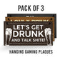 Funny PACK OF 3 Alcohol Signs For Home Garden Bar Man Cave