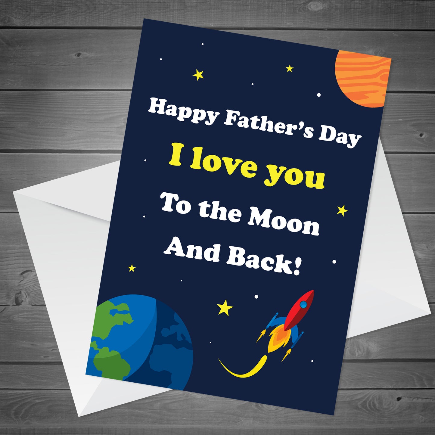 Fathers Day Card SPACE Moon Cheeky Dad Daddy Father Grandad
