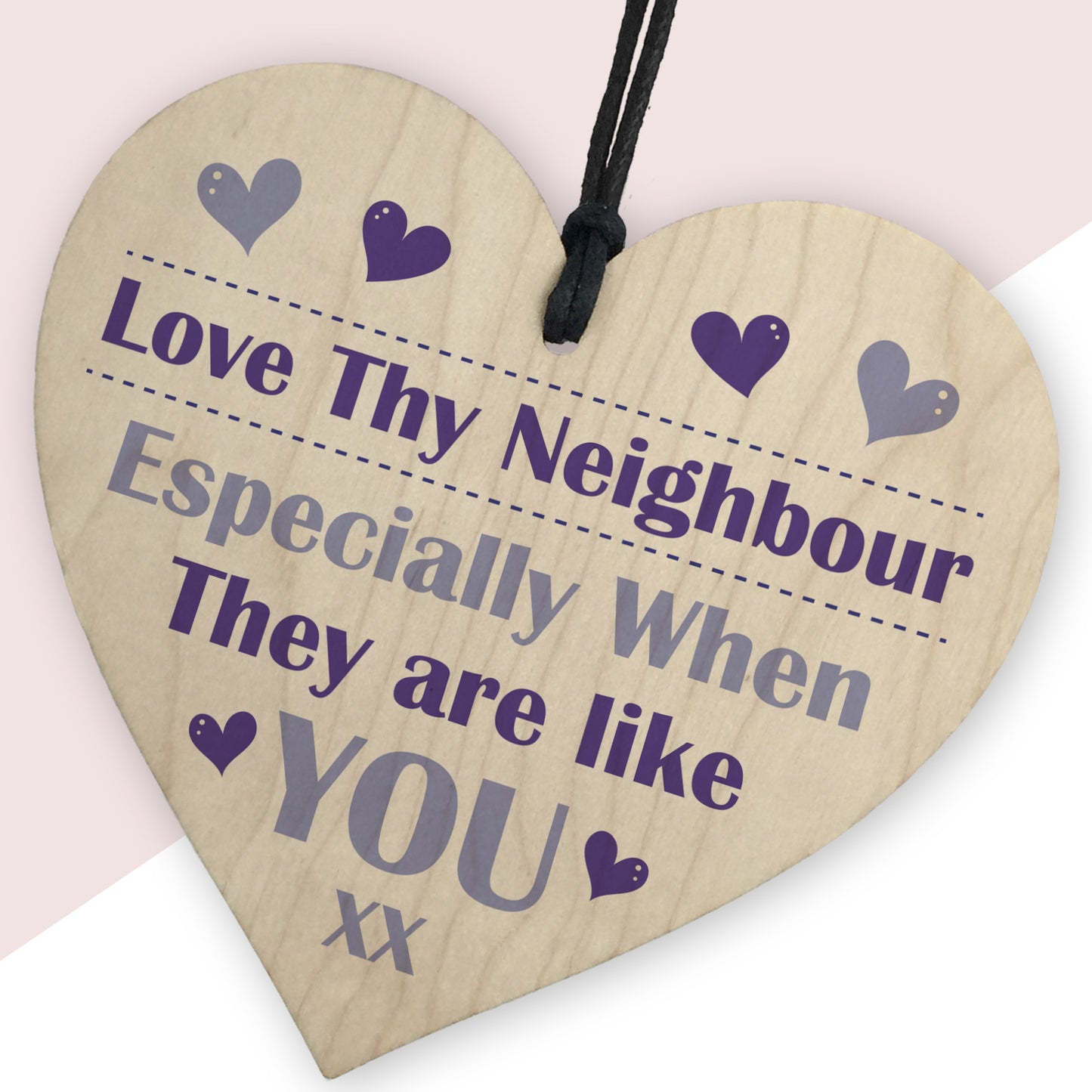 Neighbour Thank You Wood Heart Best Neighbour Present Friendship