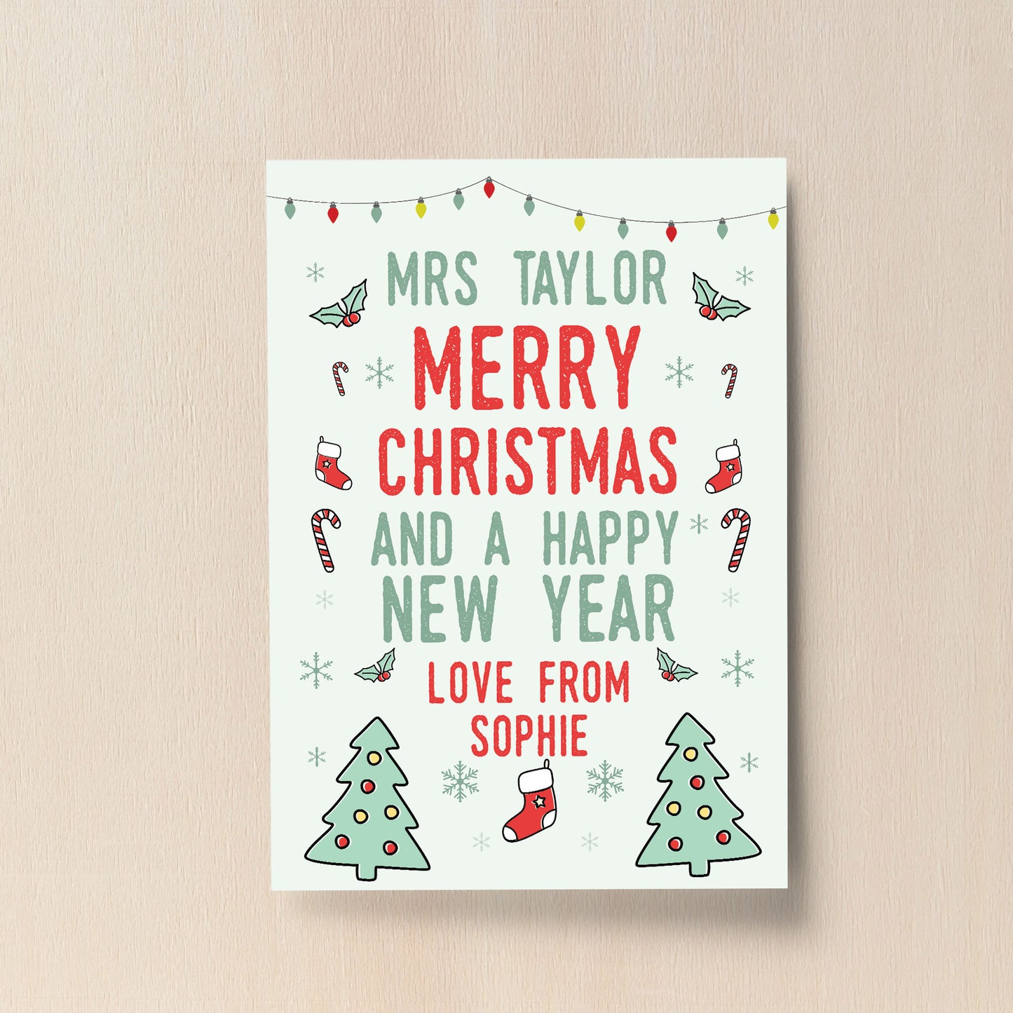 Christmas Gift For Teacher Teaching Assistant PERSONALISED Gift