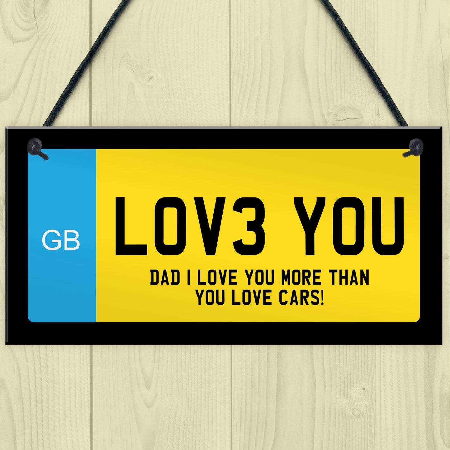 Number Plaque Love You Sign Dad Gift For Fathers Day Birthday