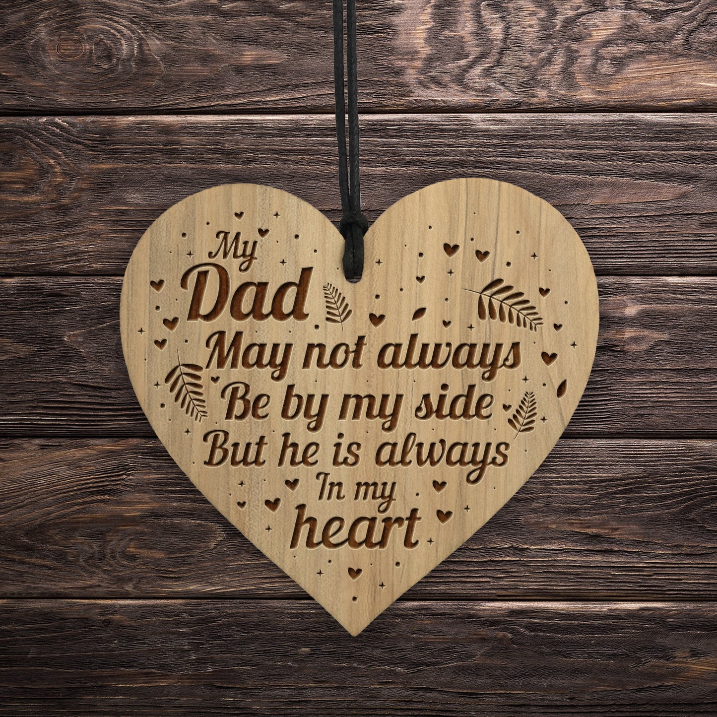 Dad Plaque Gift From Daughter Son Engraved Heart Birthday Xmas