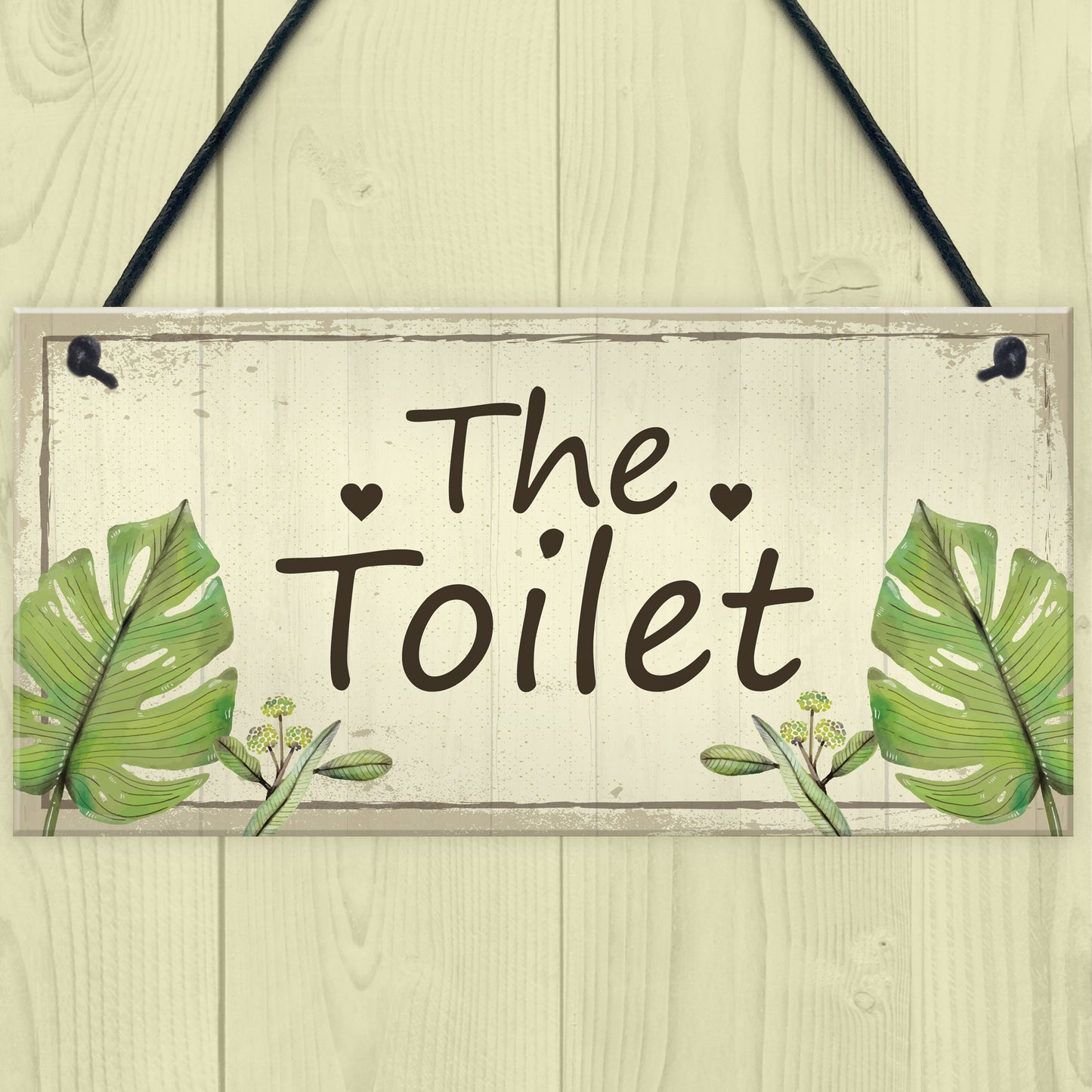Shabby Chic Toilet Sign Door Plaque Bathroom Sign Home Decor