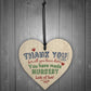 Thank You Nursery Teacher Gift Wooden Heart Sign Leaving Present