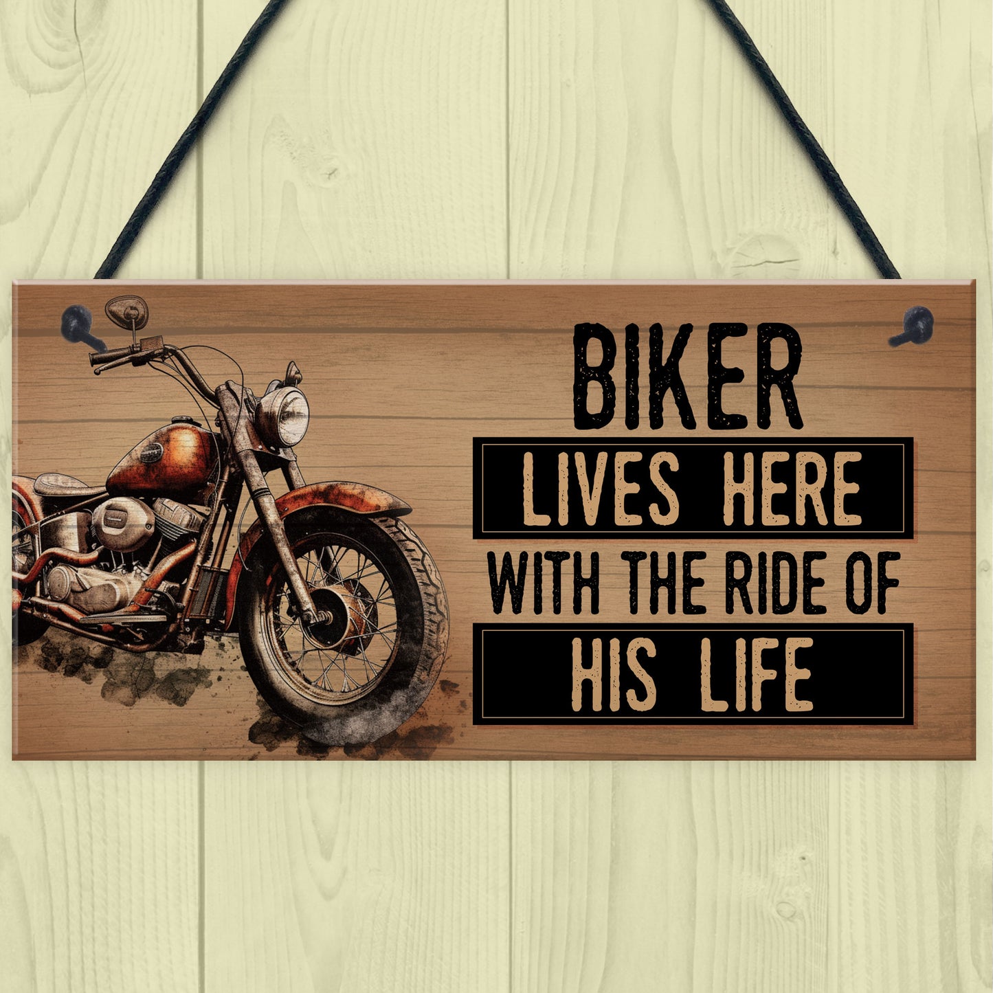 Novelty Motorcycle Motorbike Sign Funny Biker Gifts For Husband