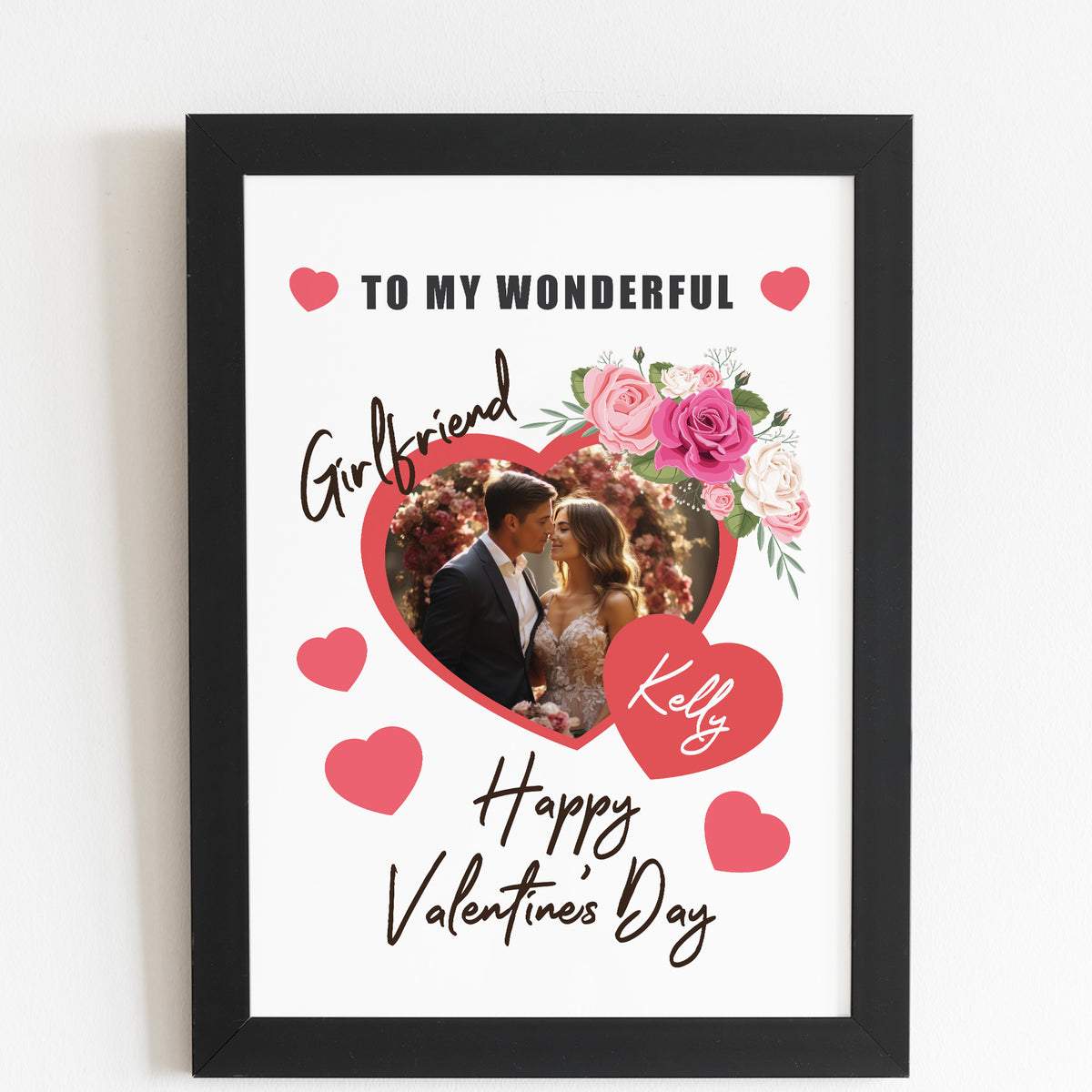 Valentines Day Gift For Girlfriend Personalised Photo Print