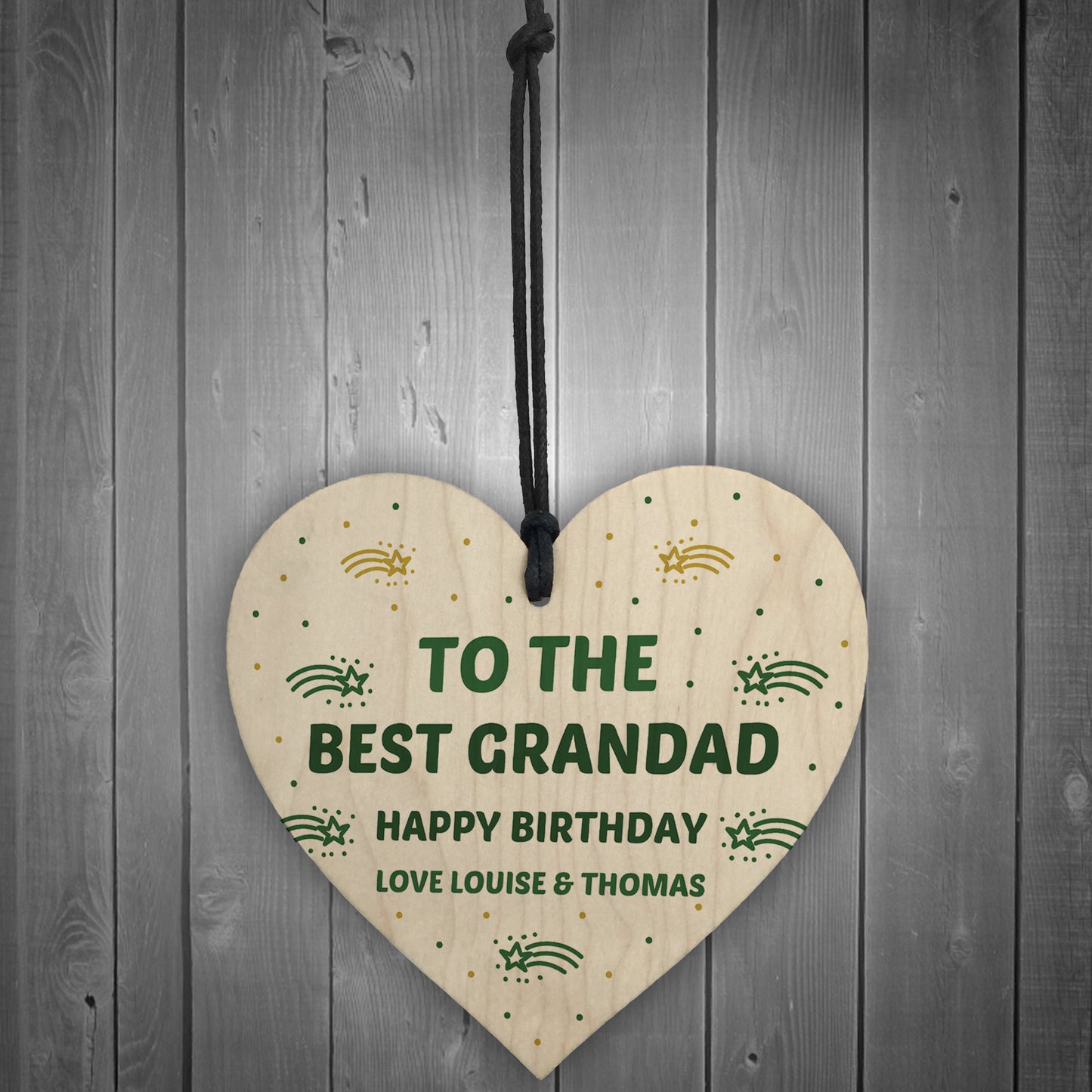 To The Best Grandad Happy Birthday Gift For Him Wood Heart