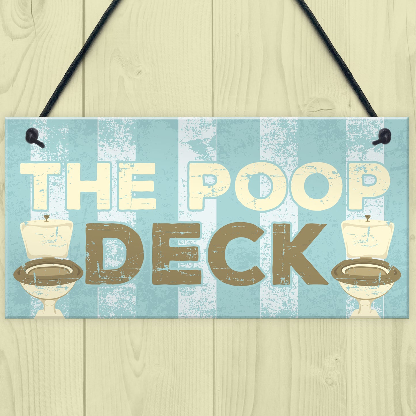 Nautical Bathroom Sign Poop Deck Funny Bathroom Toilet Loo Sign