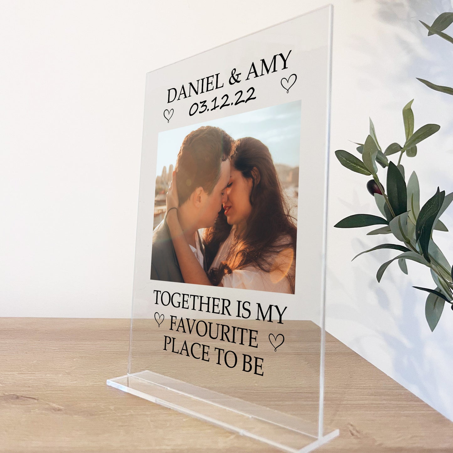 Personalised Anniversary Photo Plaque Gift For Boyfriend Her