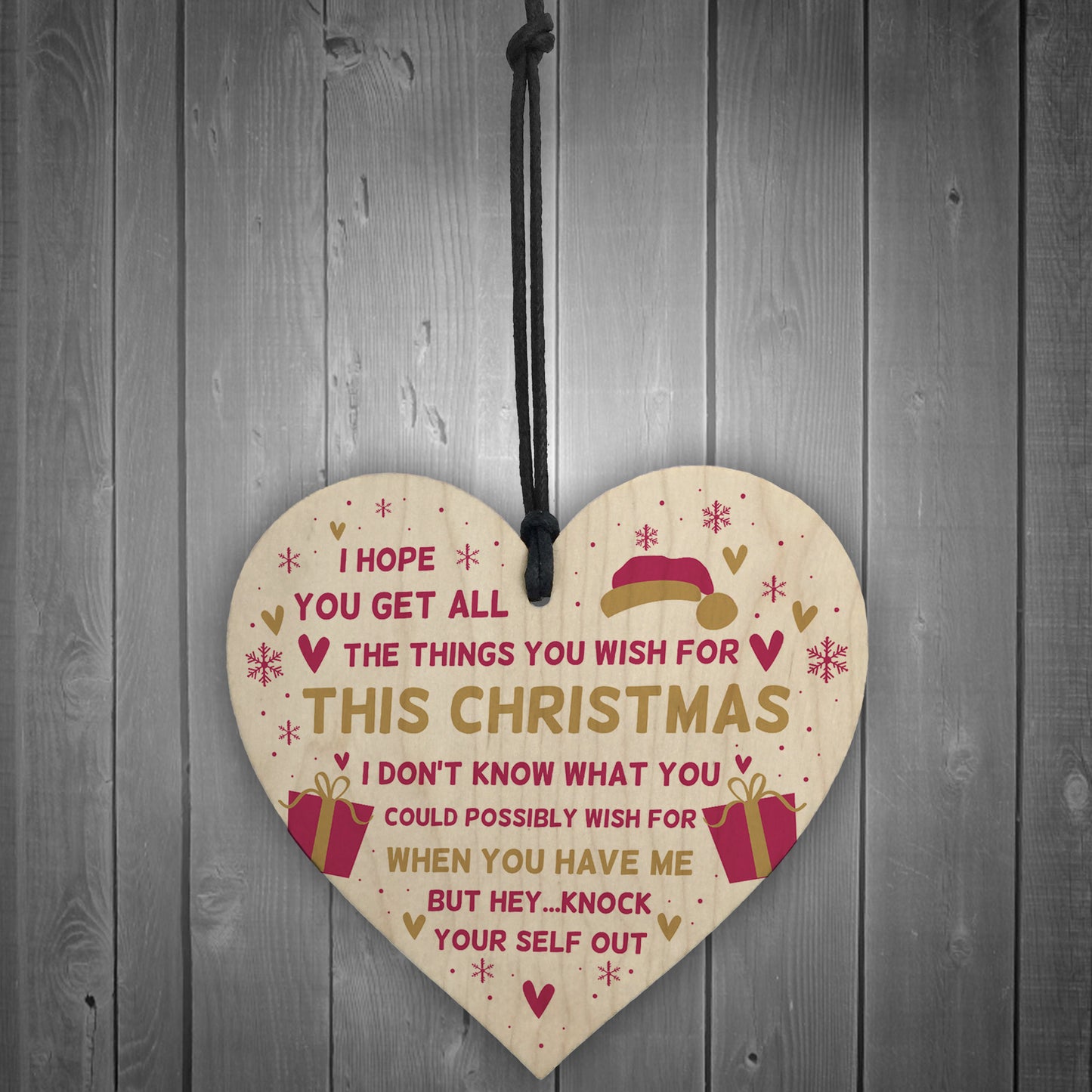 Novelty Funny Christmas Gift For Mum Dad Brother Sister Heart