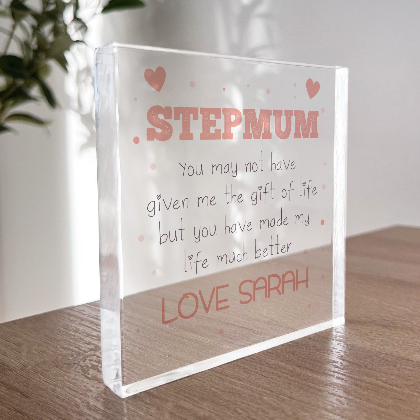 Gift For Stepmum Acrylic Block Stepmum Gift For Birthday