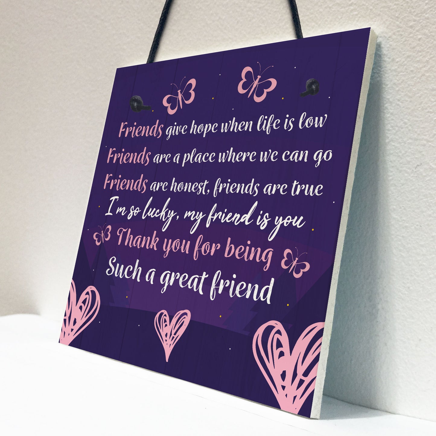 Friendship Keepsake Plaque Best Friend Gifts Thank You Birthday