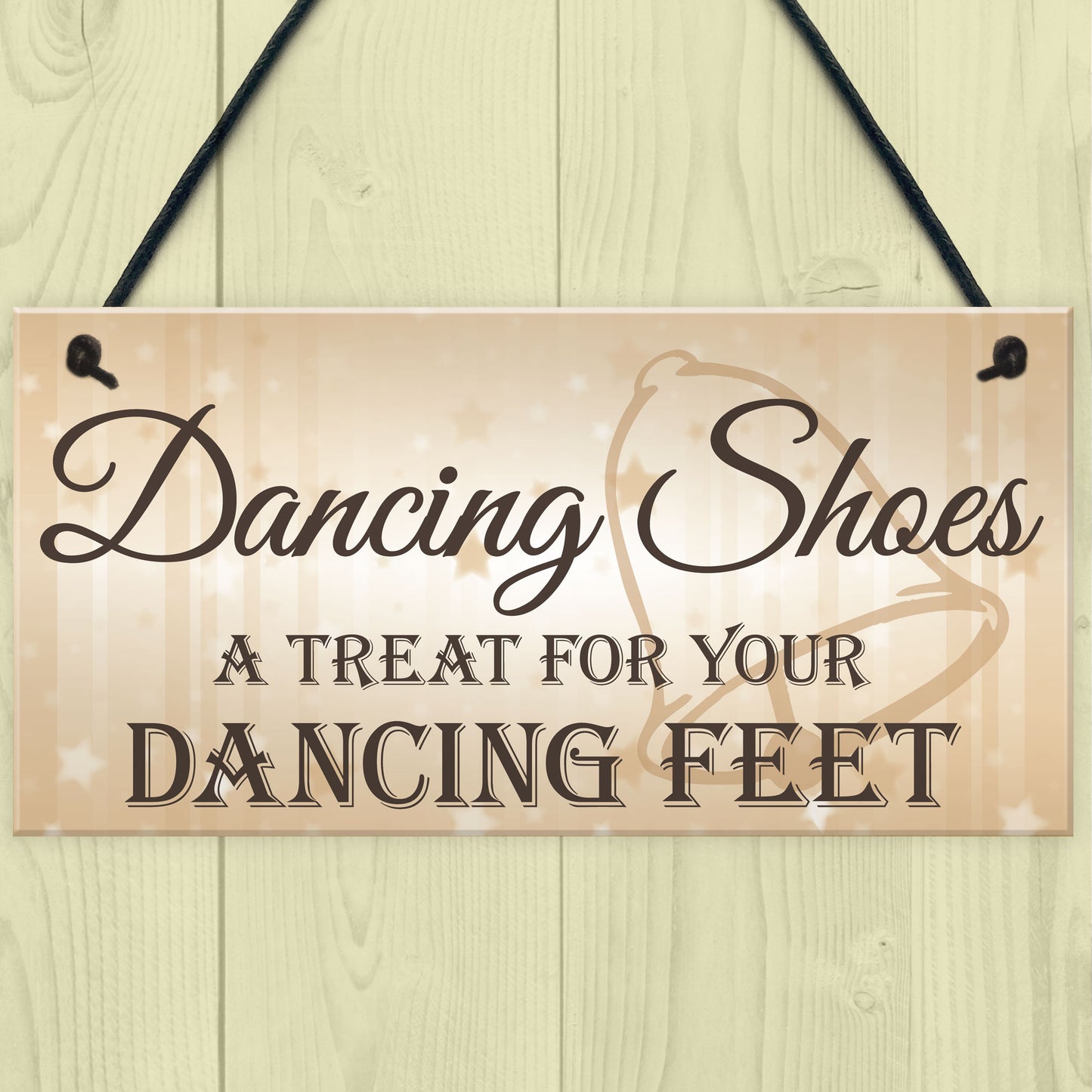 Dancing Shoes Treat Feet Hanging Wedding Plaque Fun Gift Sign