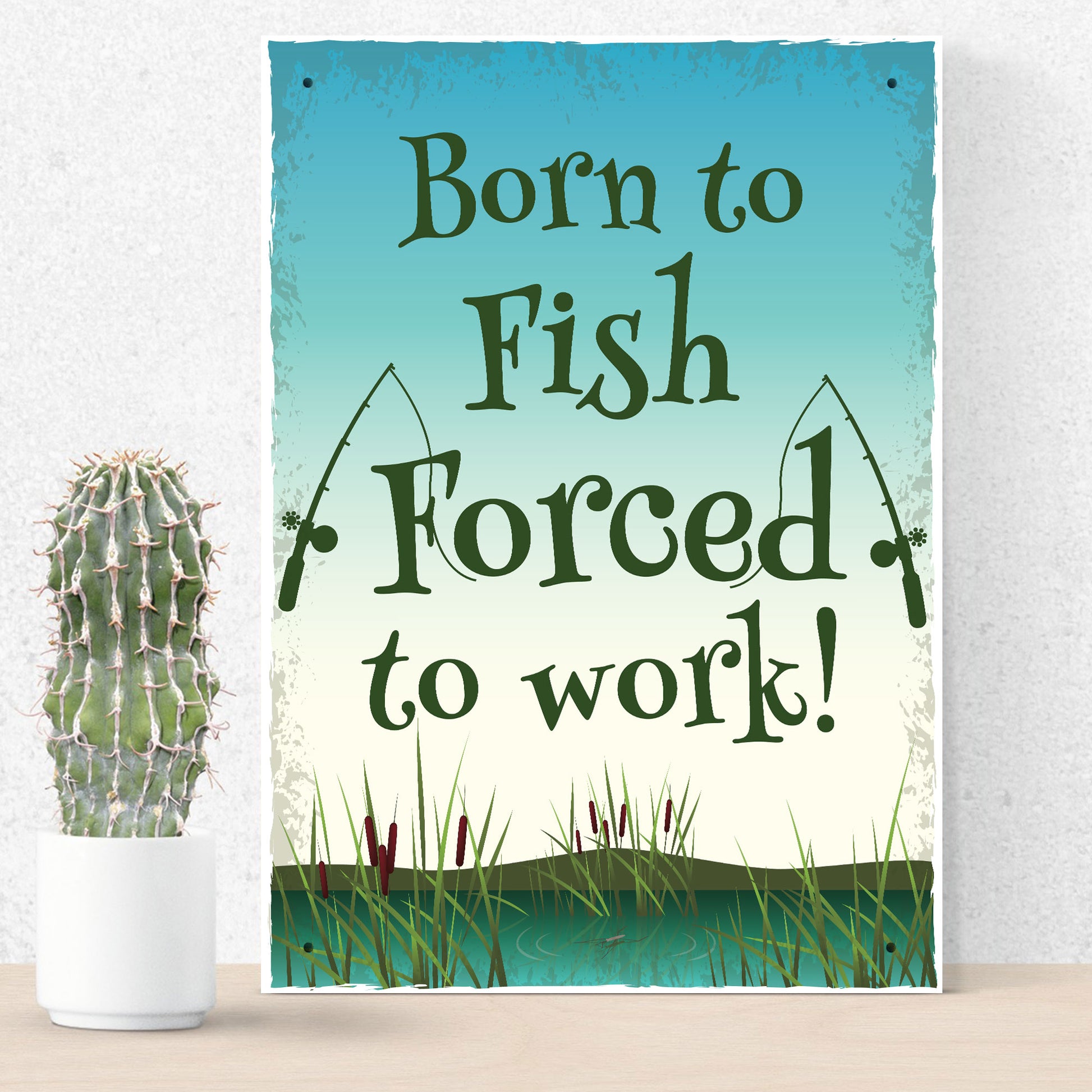 Born To Fish Sign For Shed Man Cave Garage Fishing Accessories – Red Ocean  Gifts