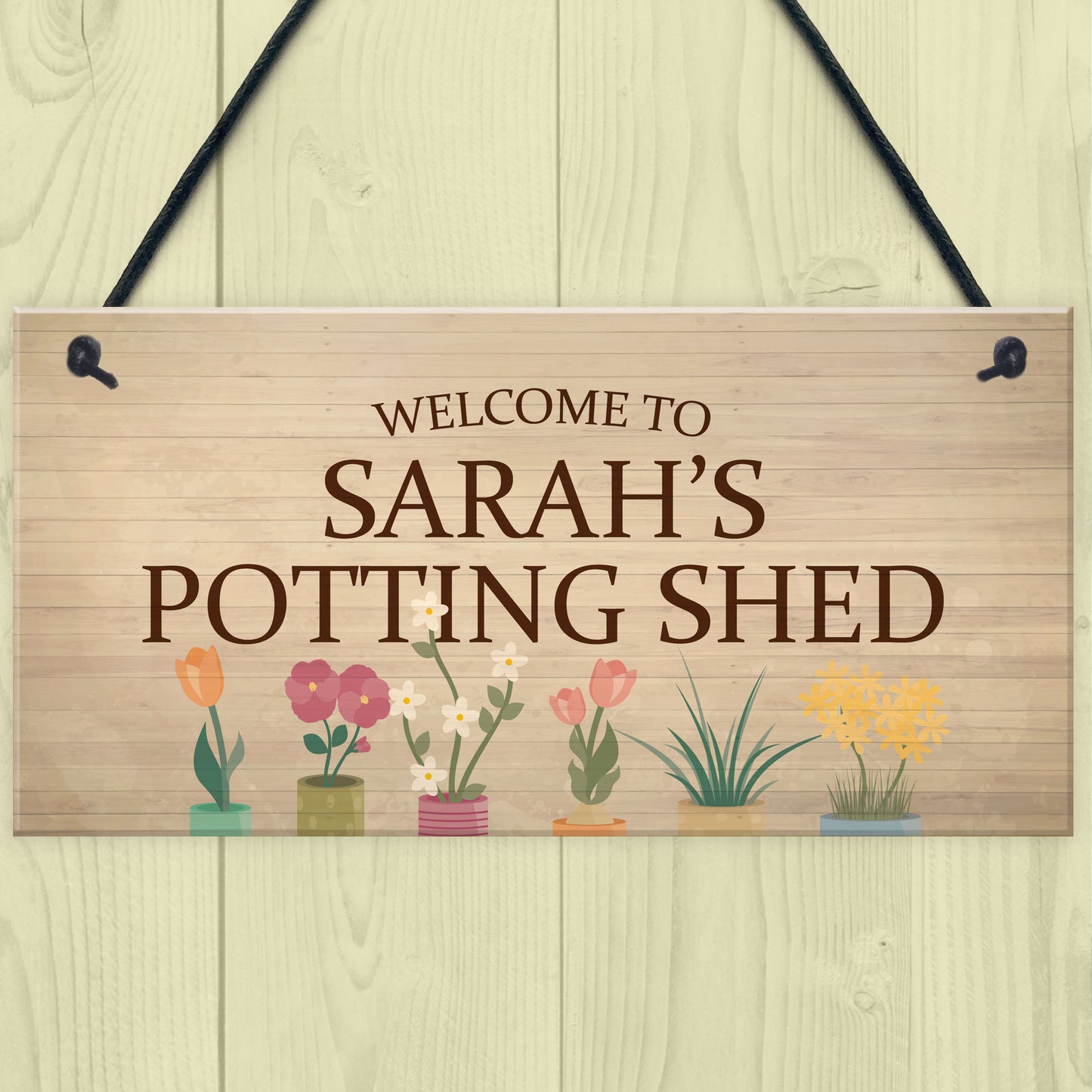 PERSONALISED Potting Shed Greenhouse Sign For Garden Summer