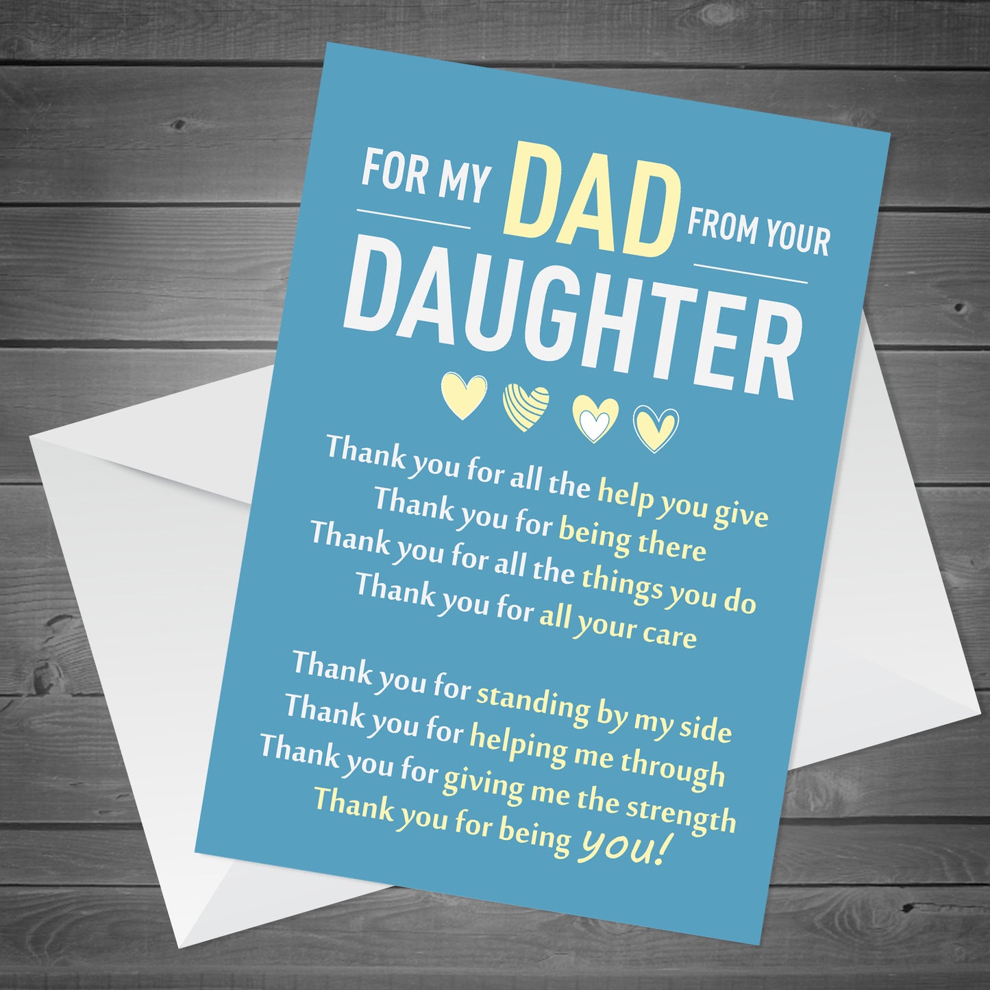 Fathers Day Card for Dad From Daughter Adorable Fathers Day Card