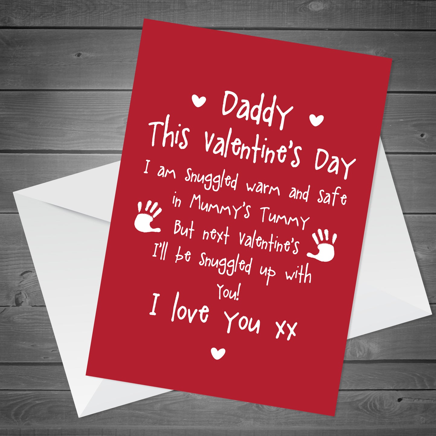 Cute Daddy to Be Valentines Card Love Baby Bump Poem For Daddy