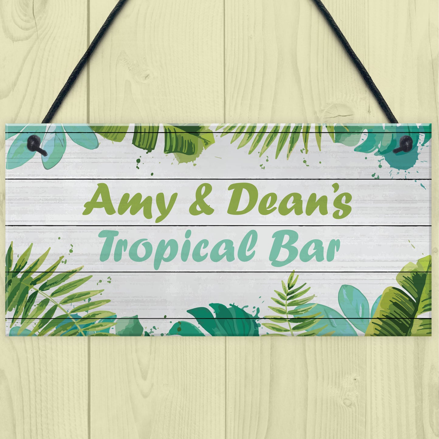 Personalised Tropical Bar Sign Novelty Home Bar Decor Signs Gift