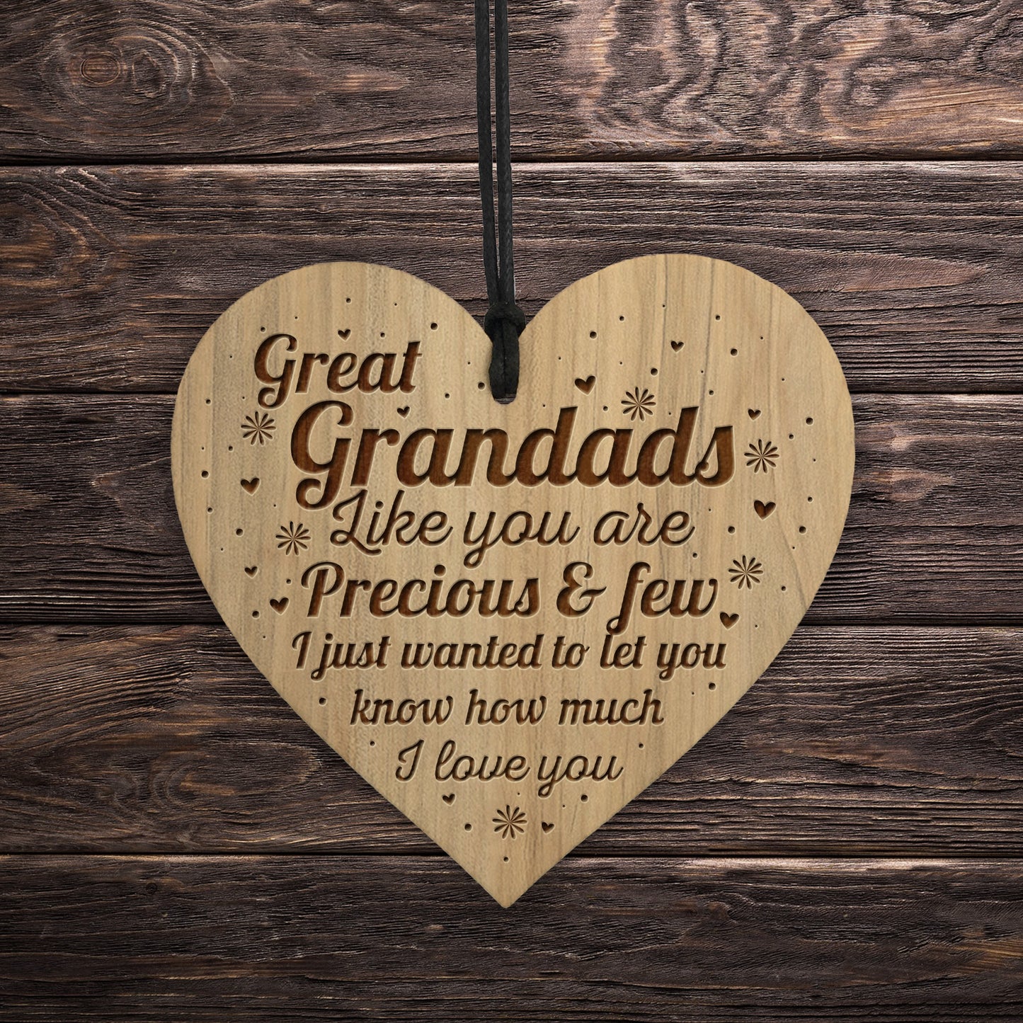 Great Grandad Gift Engraved Heart Ornamenet Grandfather Gifts