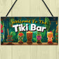 Tiki Bar Welcome Hanging Bar Pub Plaque Beer Cocktails Beach