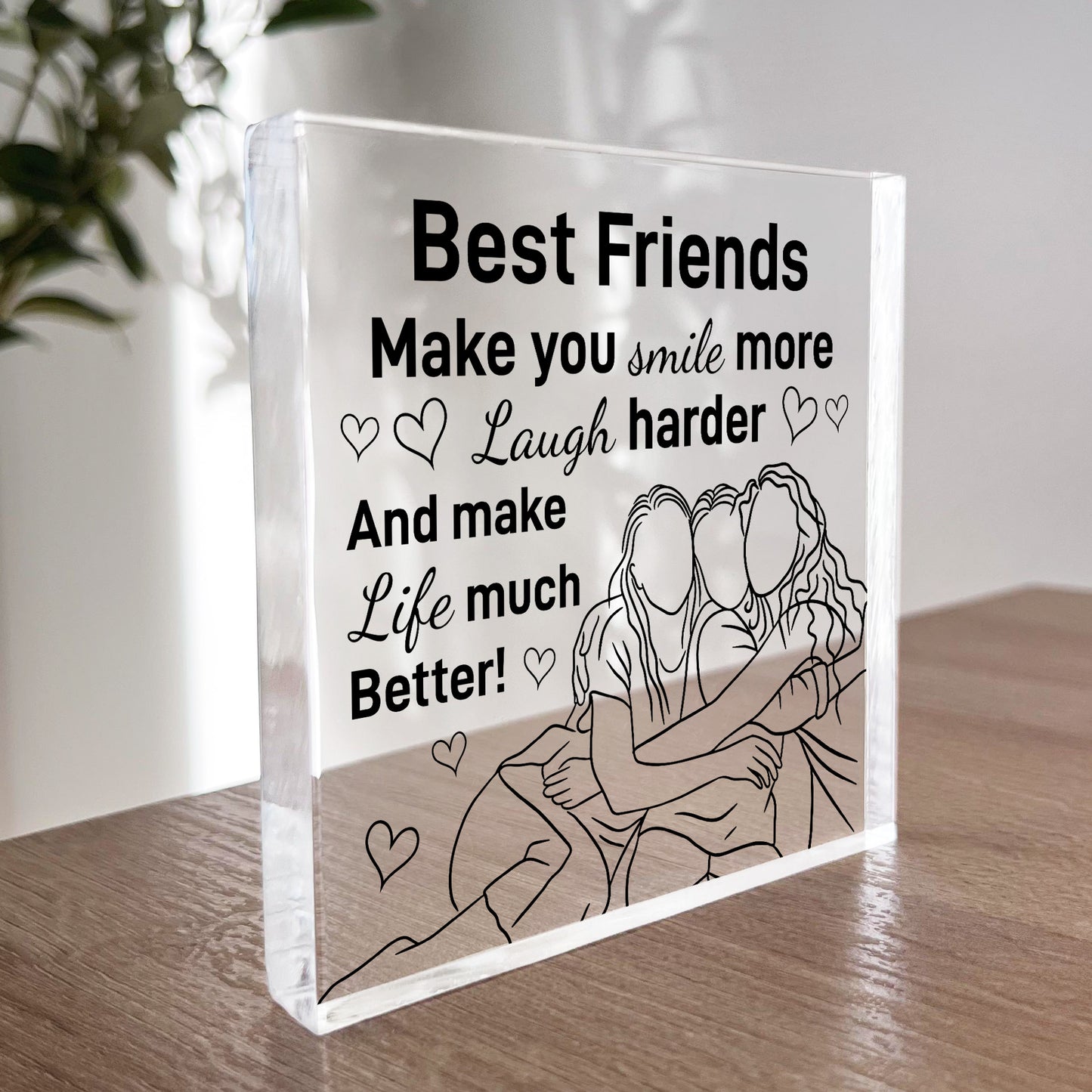 Best Friend Gift For Birthday Christmas Block Friendship Gift